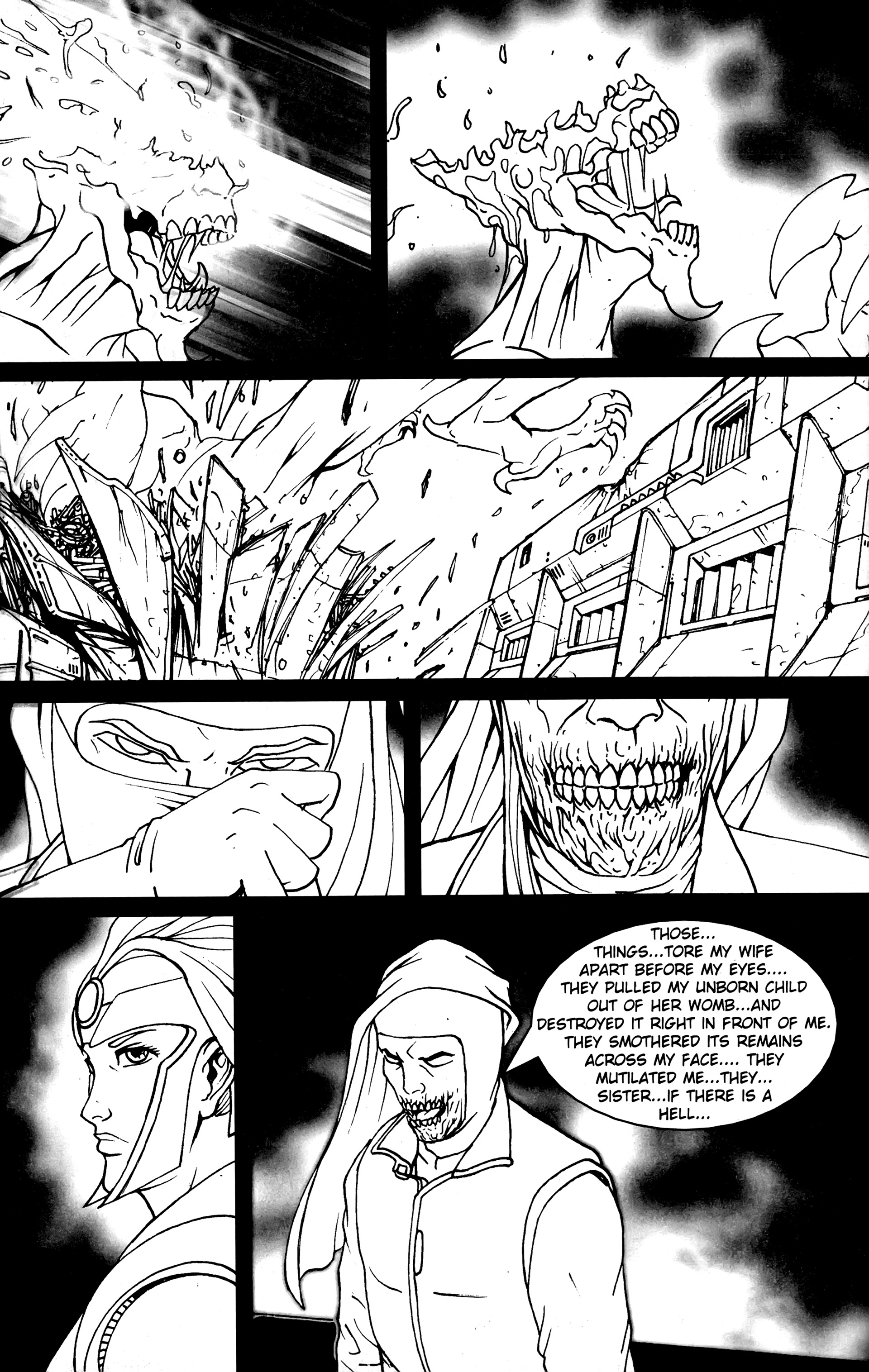 Read online Warrior Nun: Black & White comic -  Issue #20 - 19