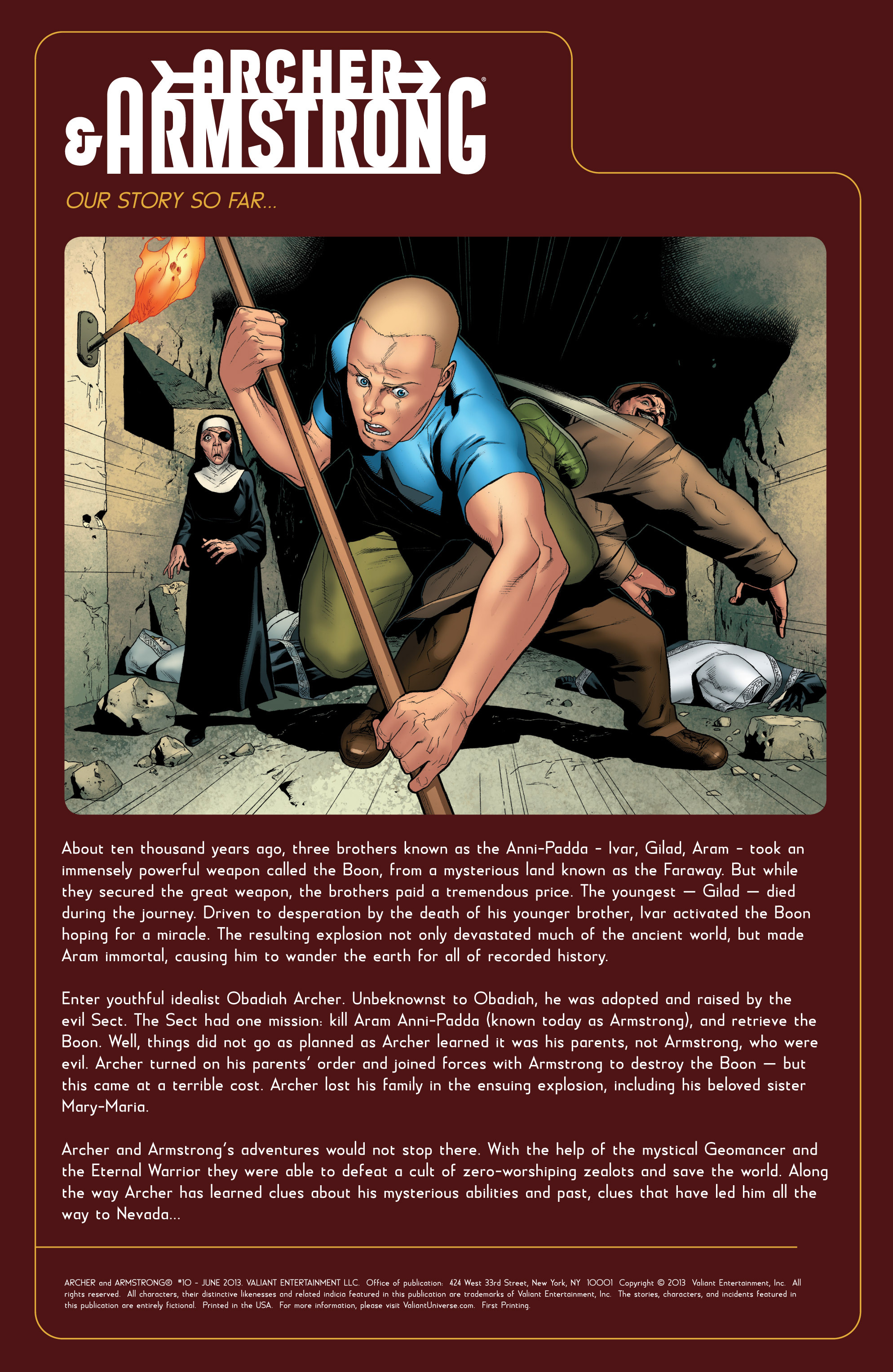 Read online Archer and Armstrong comic -  Issue #10 - 2