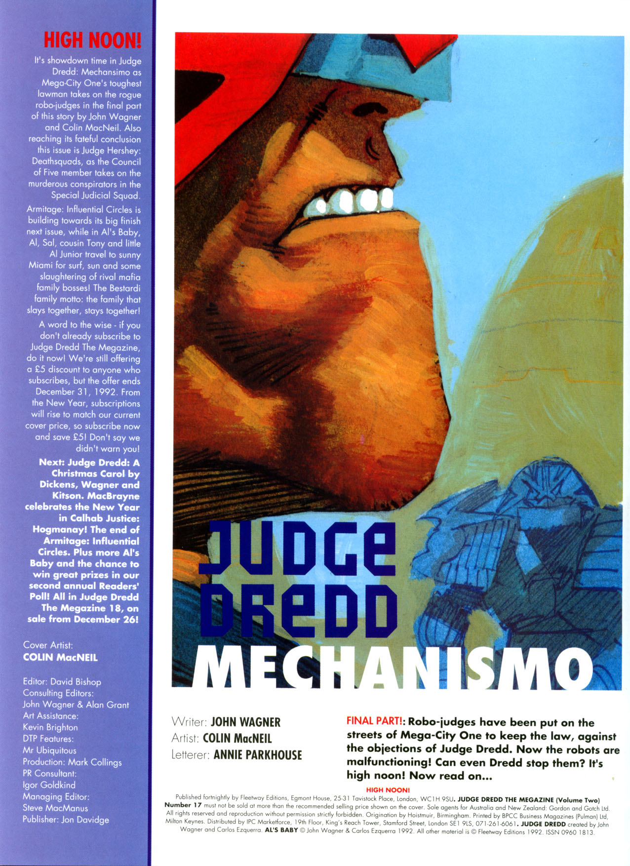 Read online Judge Dredd: The Megazine (vol. 2) comic -  Issue #17 - 2