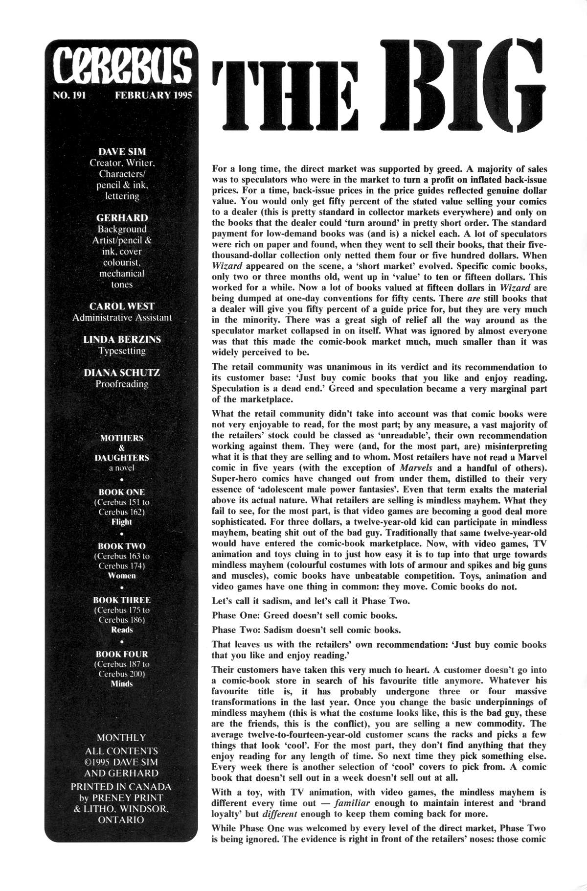 Cerebus Issue #191 #190 - English 2