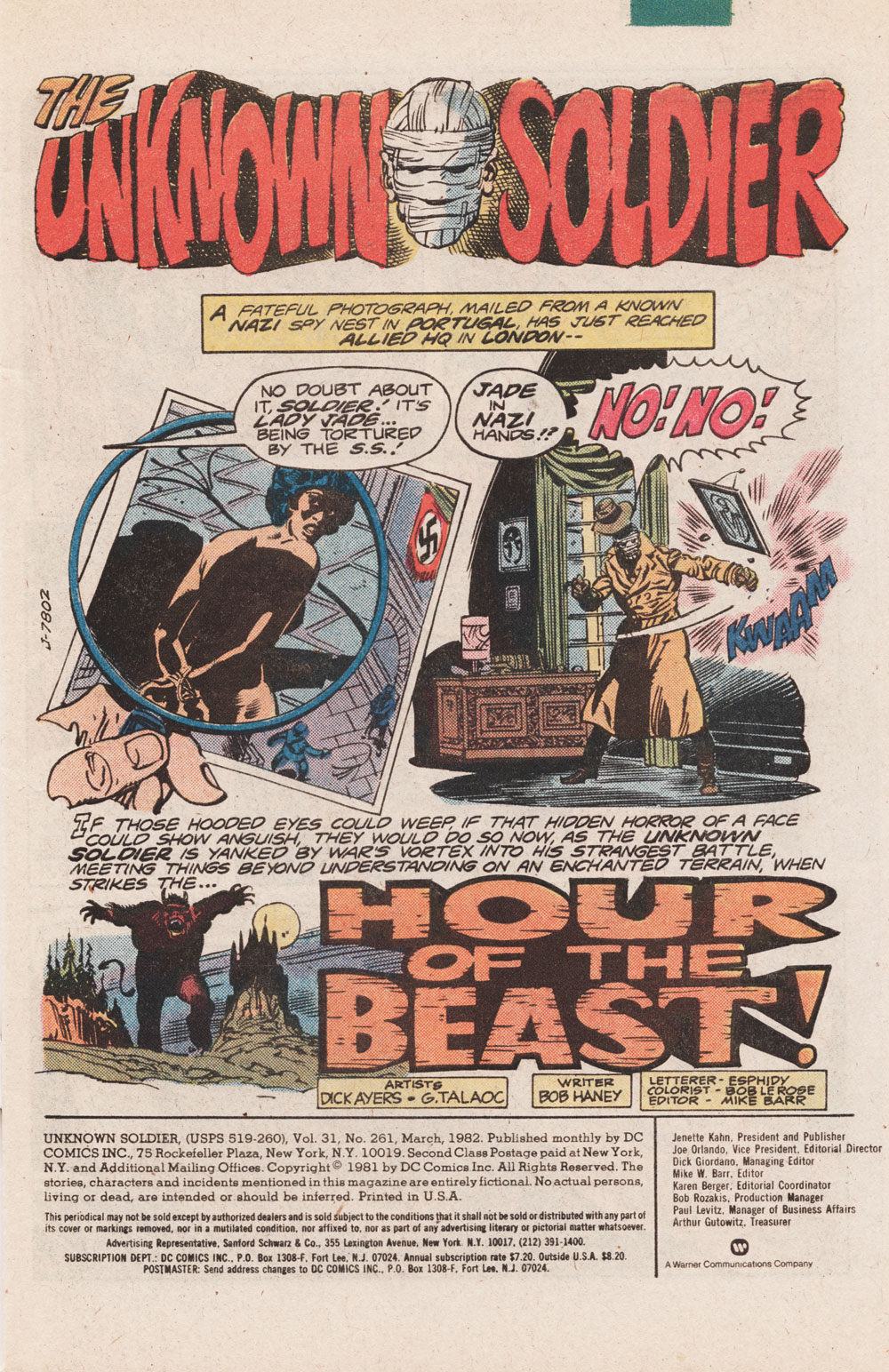 Read online Unknown Soldier (1977) comic -  Issue #261 - 3