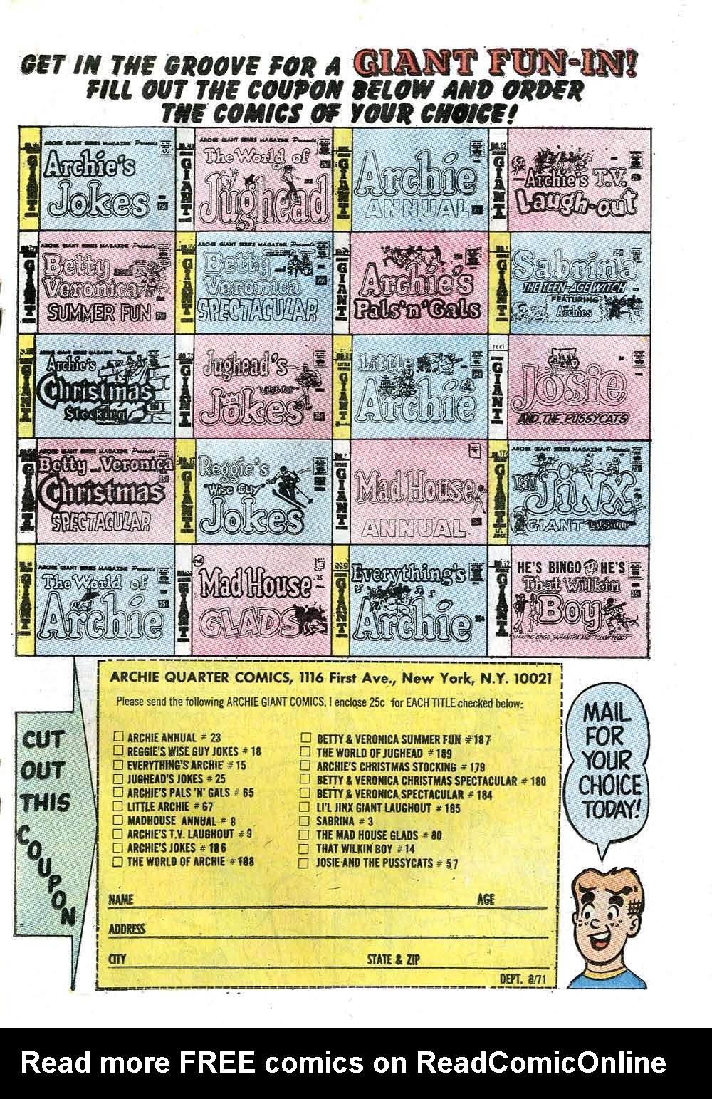 Read online Archie (1960) comic -  Issue #211 - 19