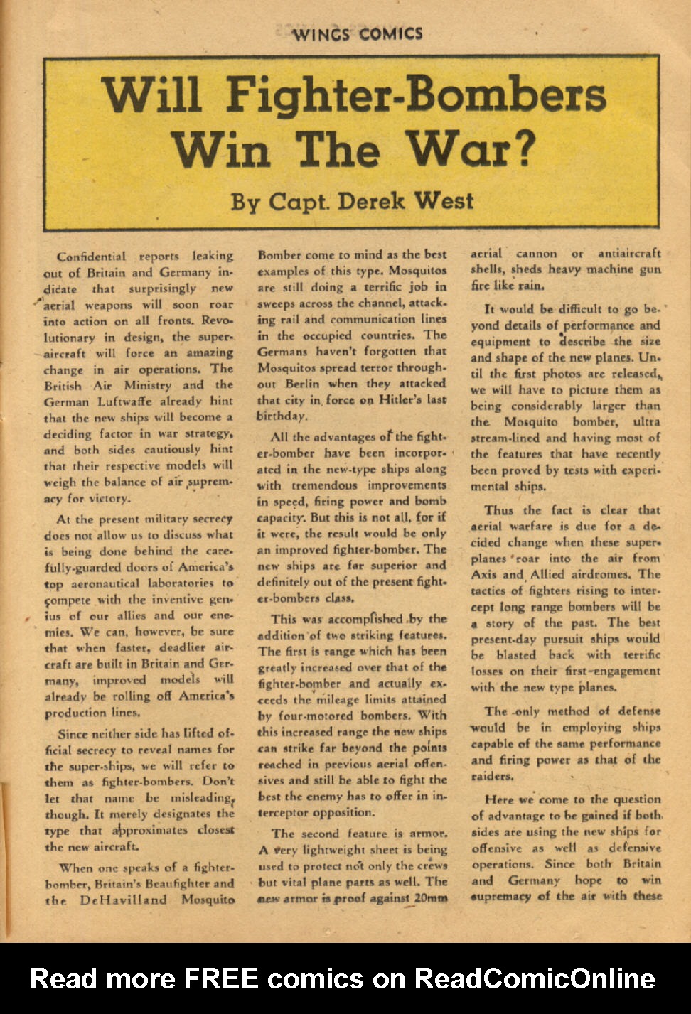 Read online Wings Comics comic -  Issue #38 - 43