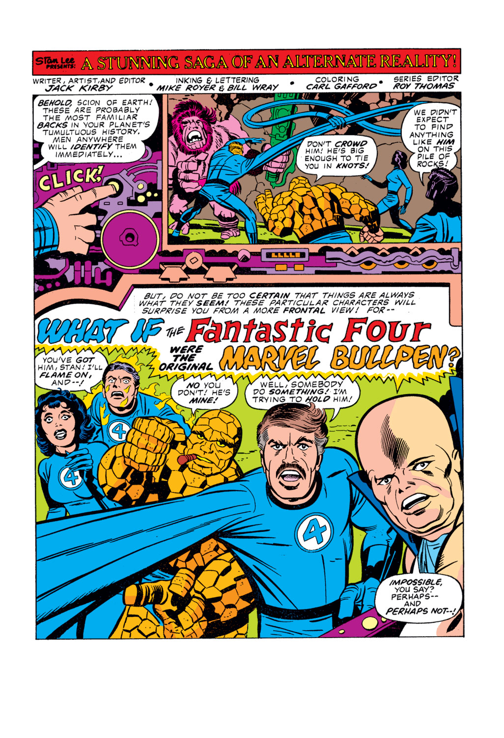 What If? (1977) issue 11 - The original marvel bullpen had become the Fantastic Four - Page 2