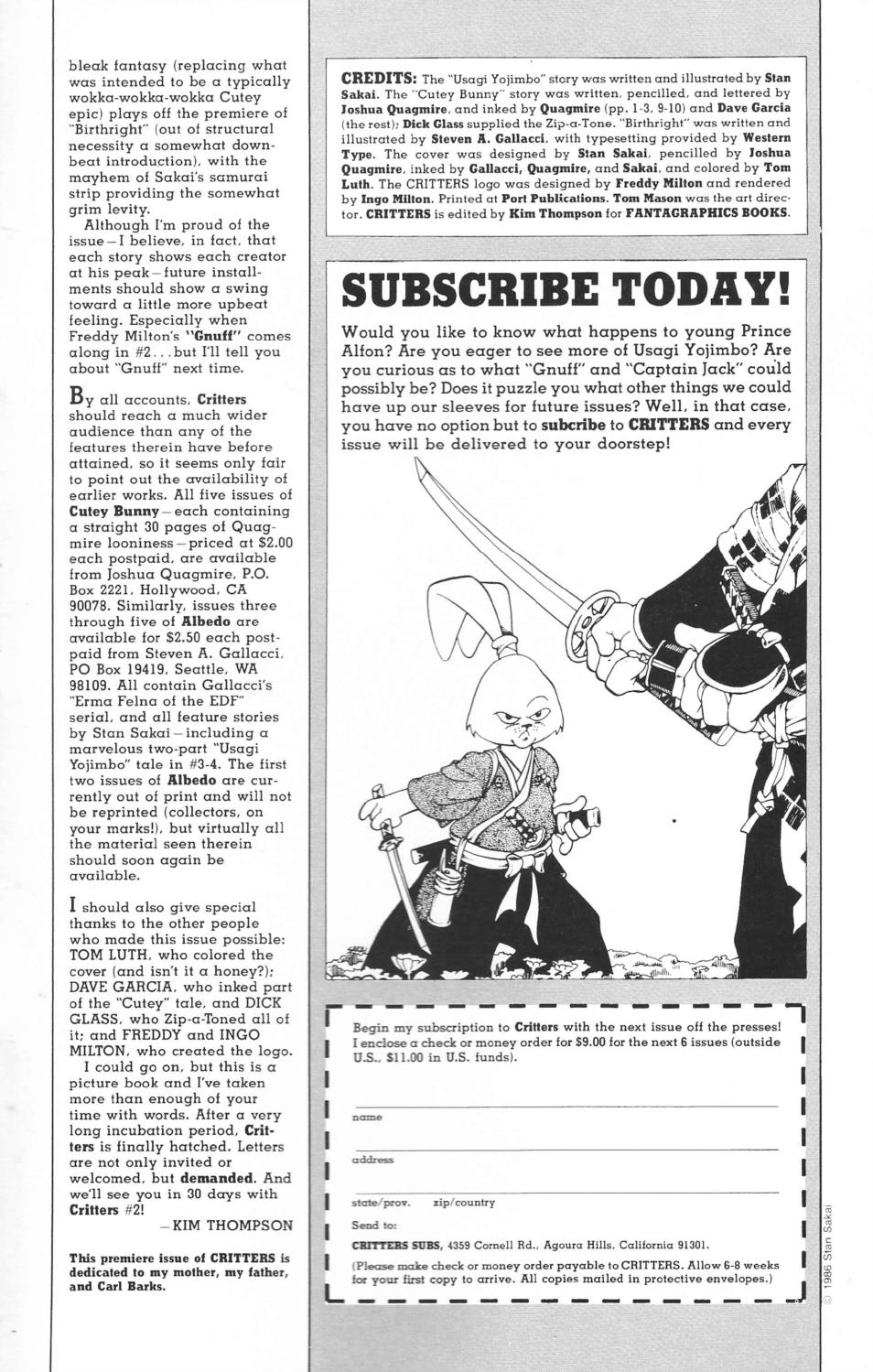 Read online Critters comic -  Issue #1 - 35