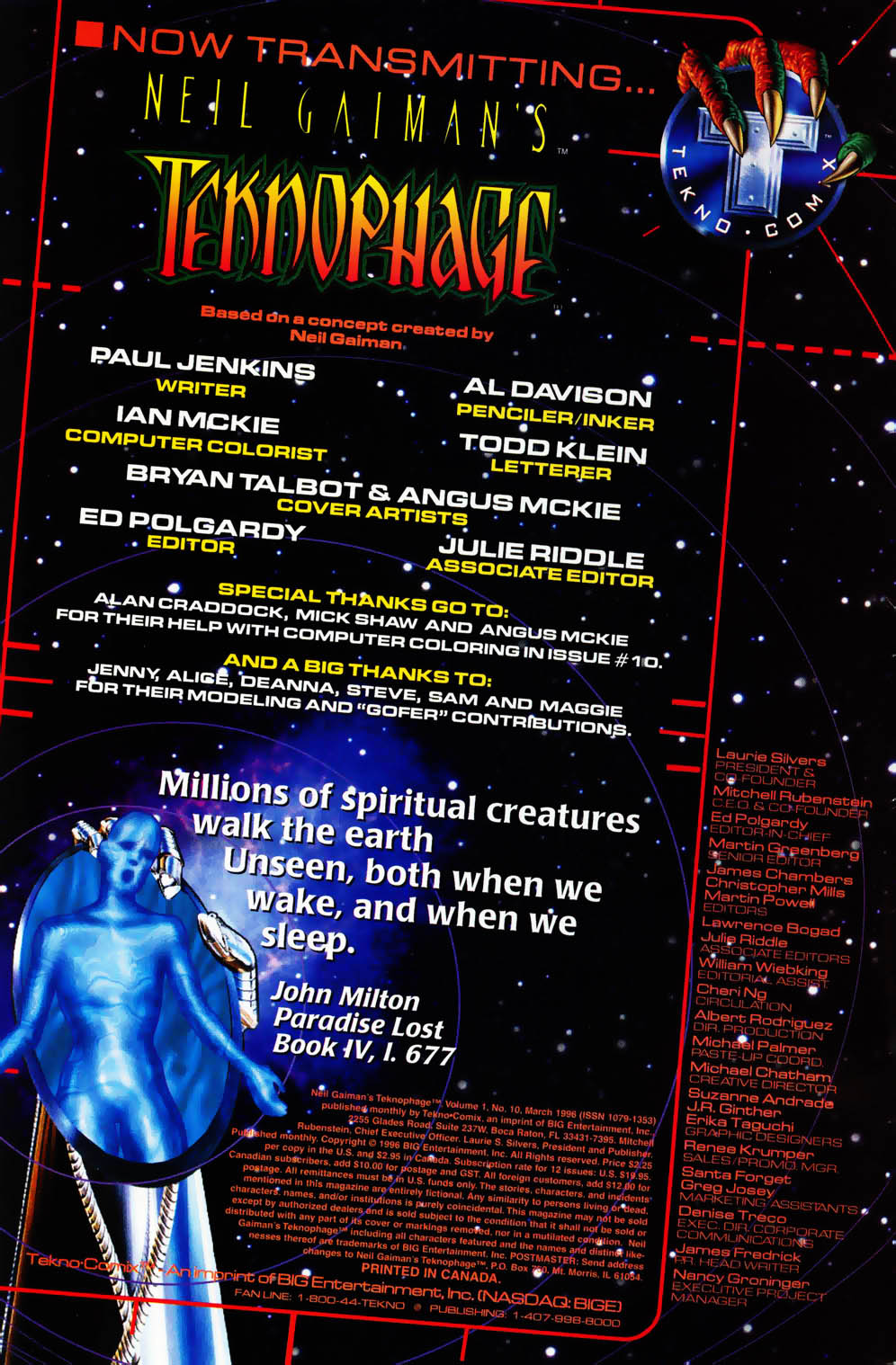 Read online Neil Gaiman's Teknophage comic -  Issue #10 - 2