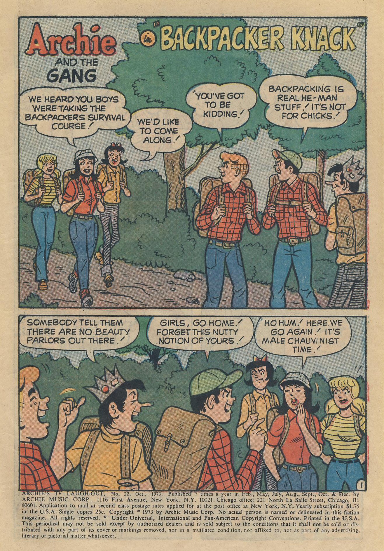 Read online Archie's TV Laugh-Out comic -  Issue #22 - 3