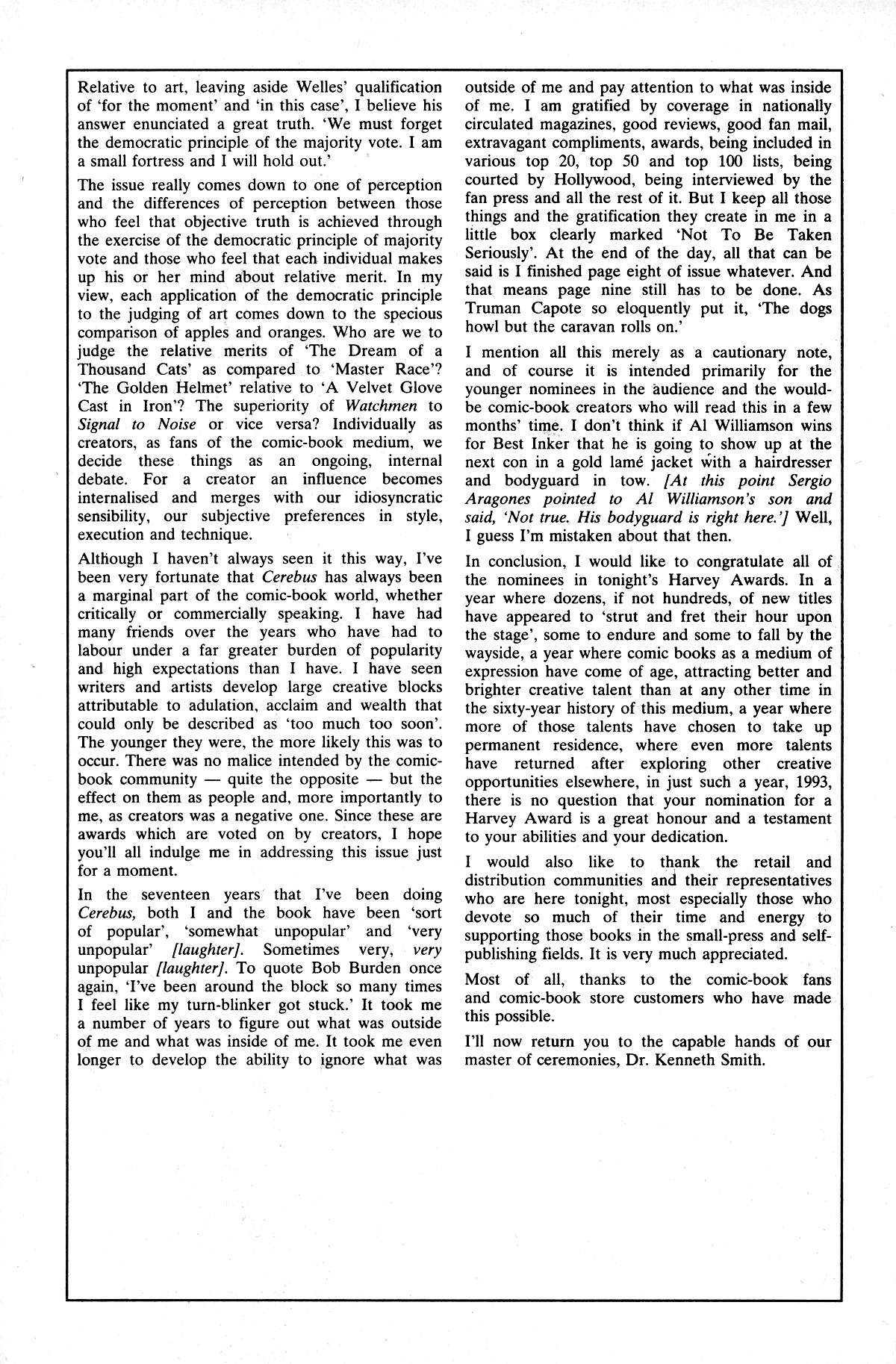 Read online Cerebus comic -  Issue #187 - 46