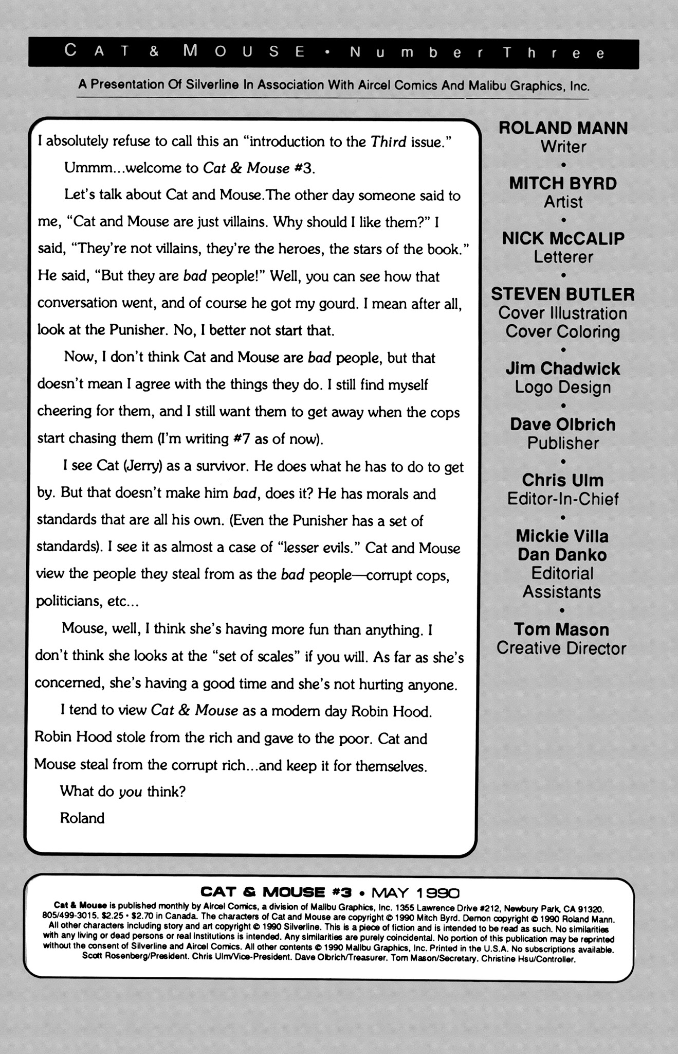 Read online Cat & Mouse comic -  Issue #3 - 2