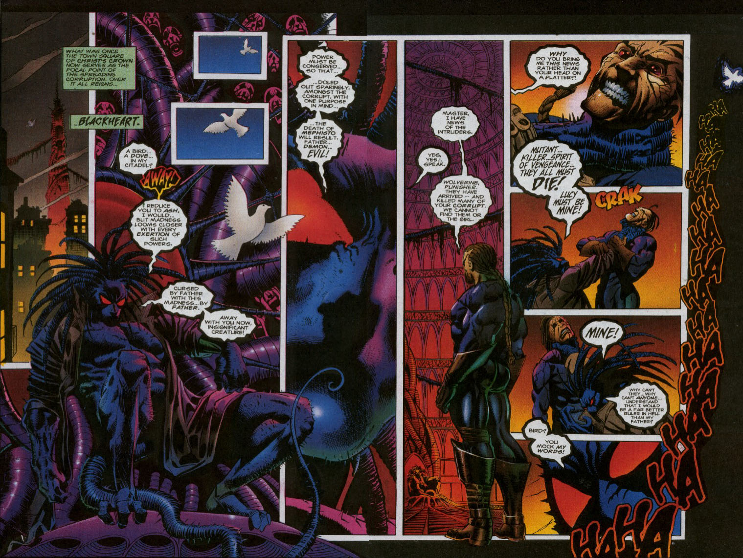 Read online Ghost Rider; Wolverine; Punisher: The Dark Design comic -  Issue # Full - 14