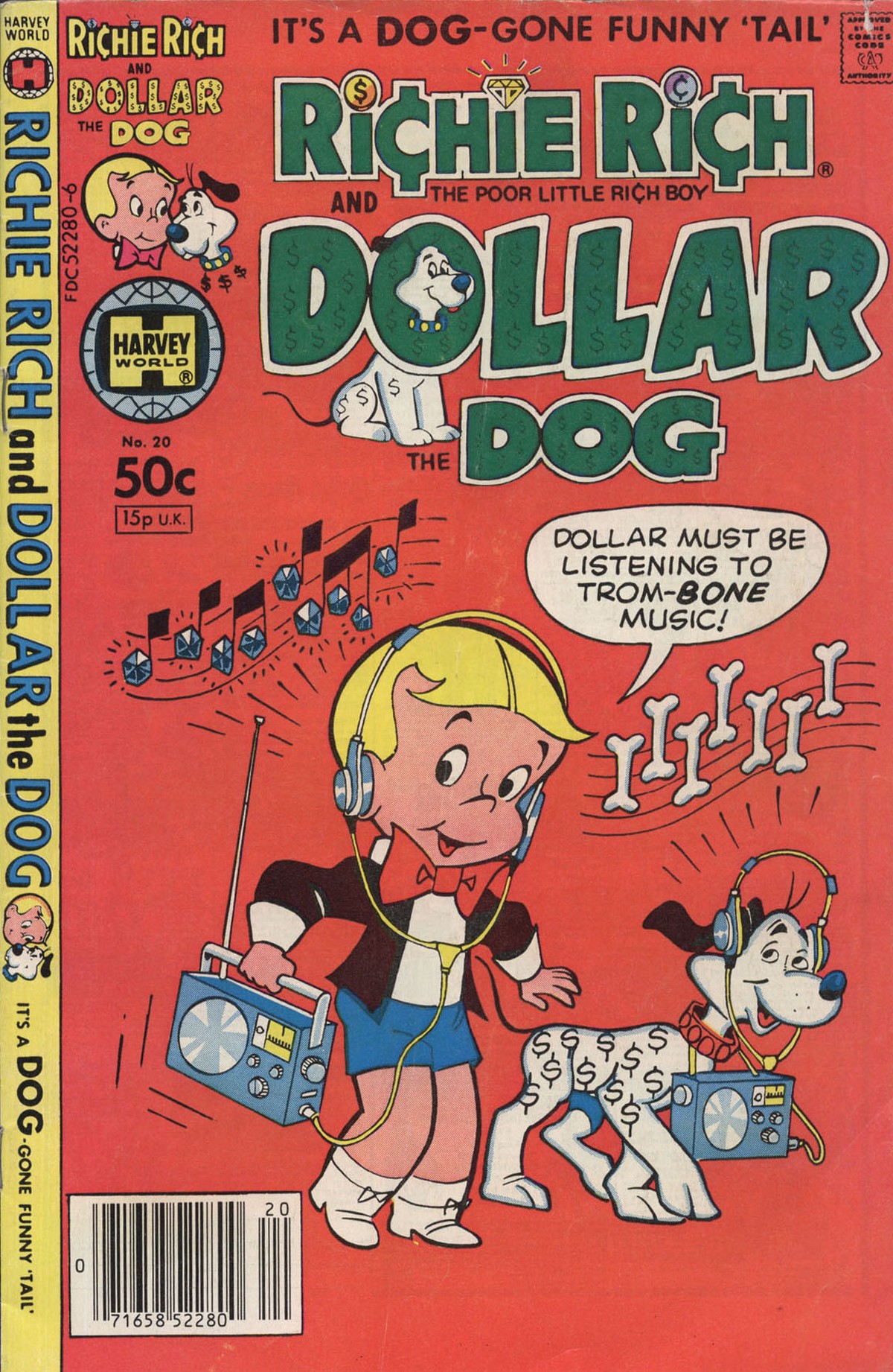 Read online Richie Rich & Dollar the Dog comic -  Issue #20 - 1
