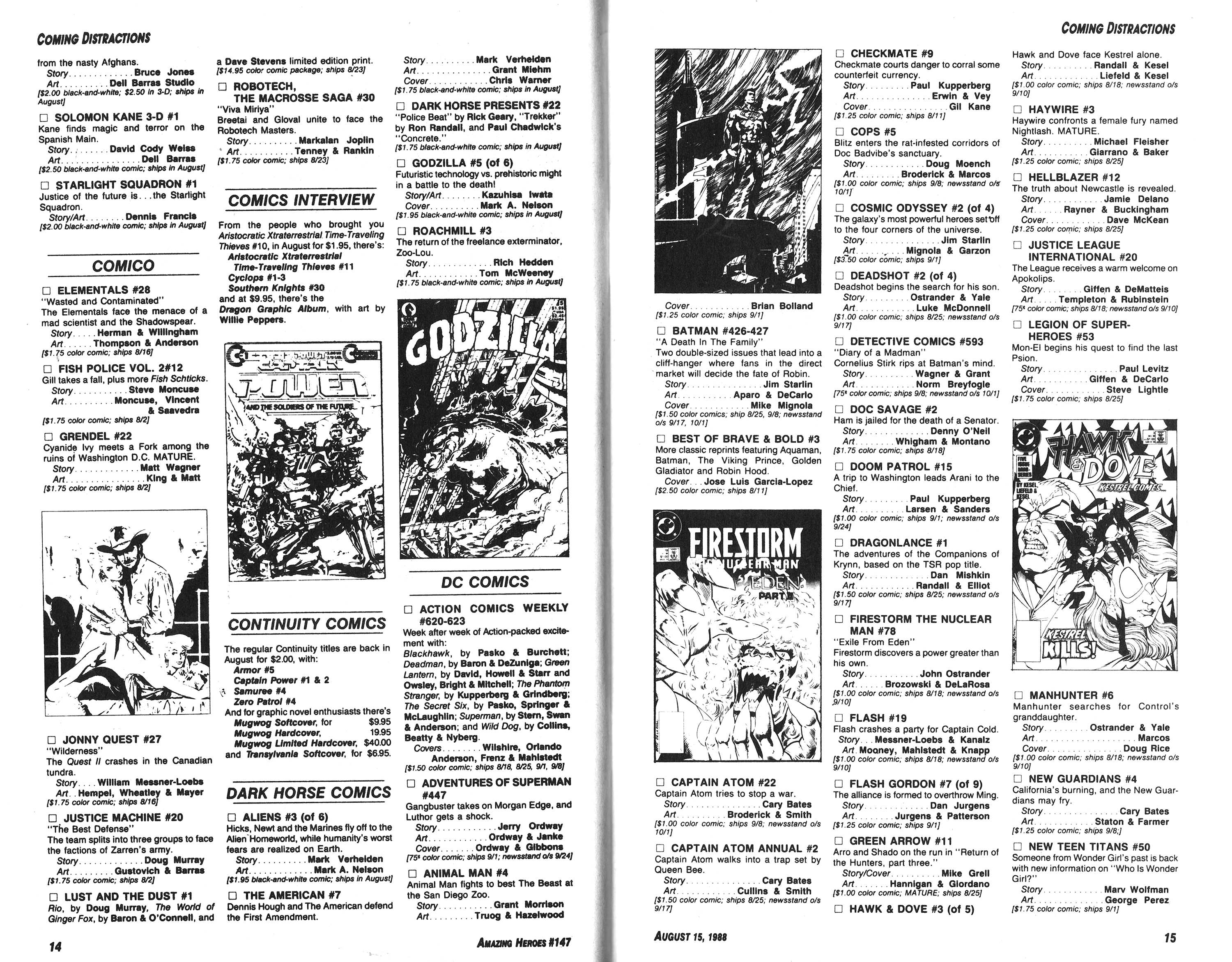 Read online Amazing Heroes comic -  Issue #147 - 8