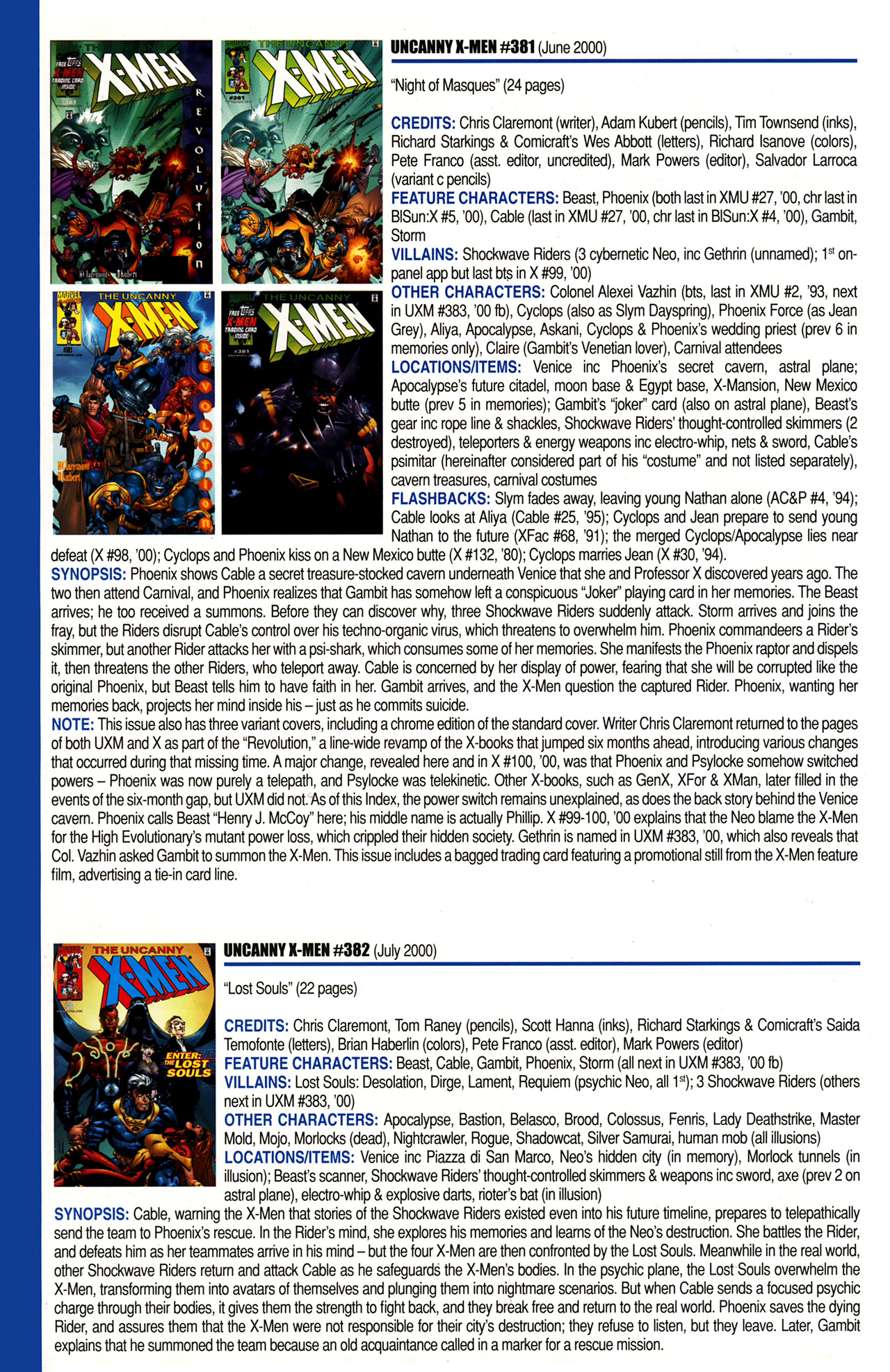 Read online Official Index to the Marvel Universe comic -  Issue #10 - 50