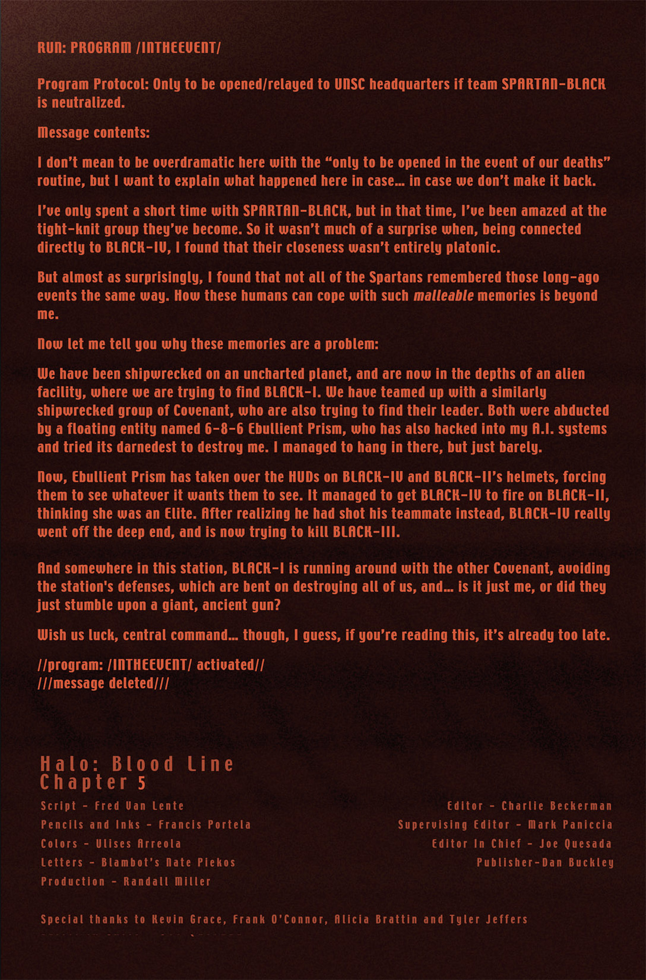 Read online Halo: Blood Line comic -  Issue # Full - 101