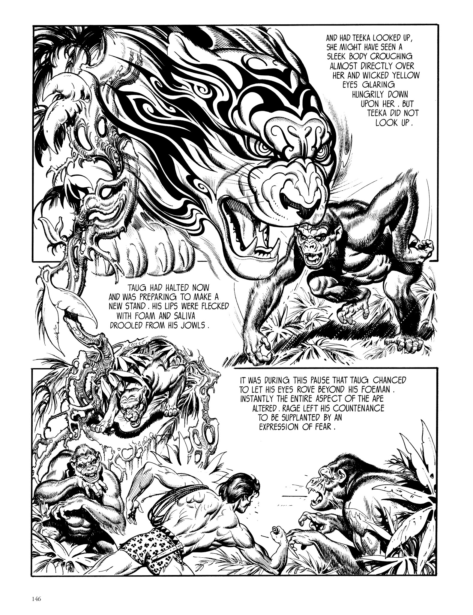Read online Edgar Rice Burroughs' Tarzan: Burne Hogarth's Lord of the Jungle comic -  Issue # TPB - 145