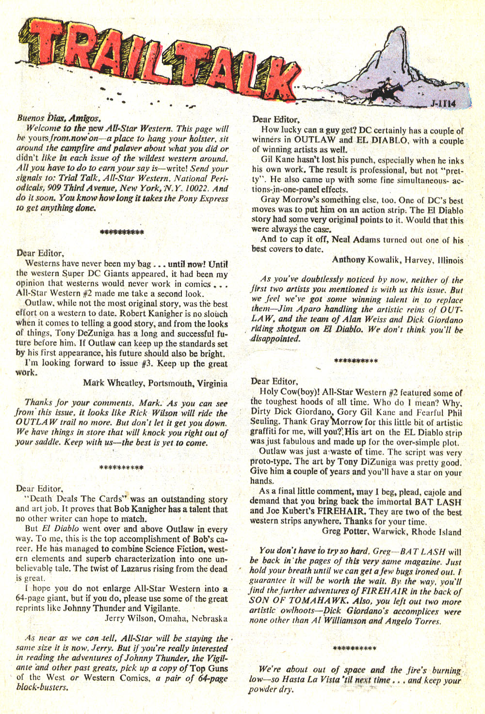Read online All-Star Western (1970) comic -  Issue #5 - 20