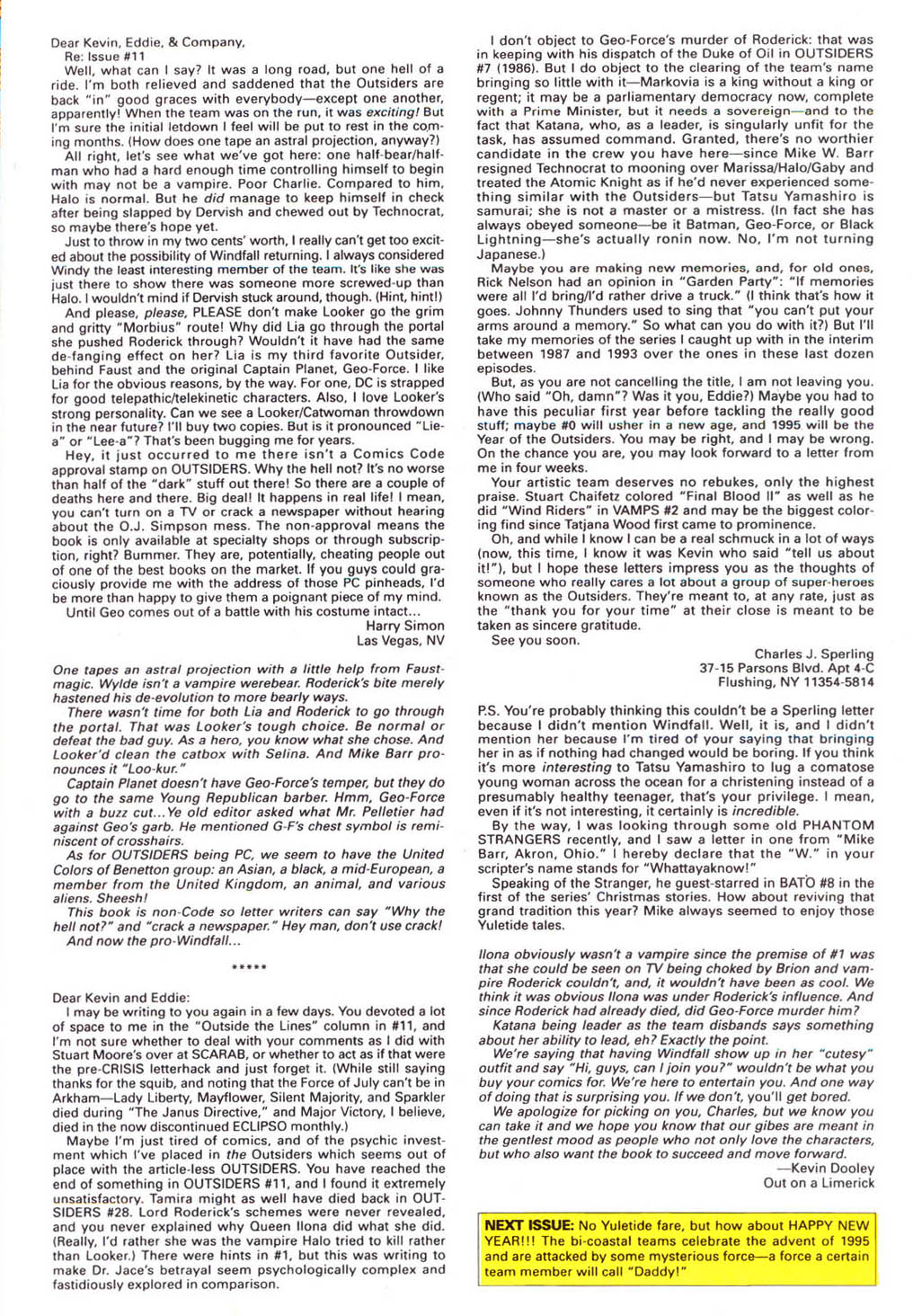 Read online Outsiders (1993) comic -  Issue #15 - 27
