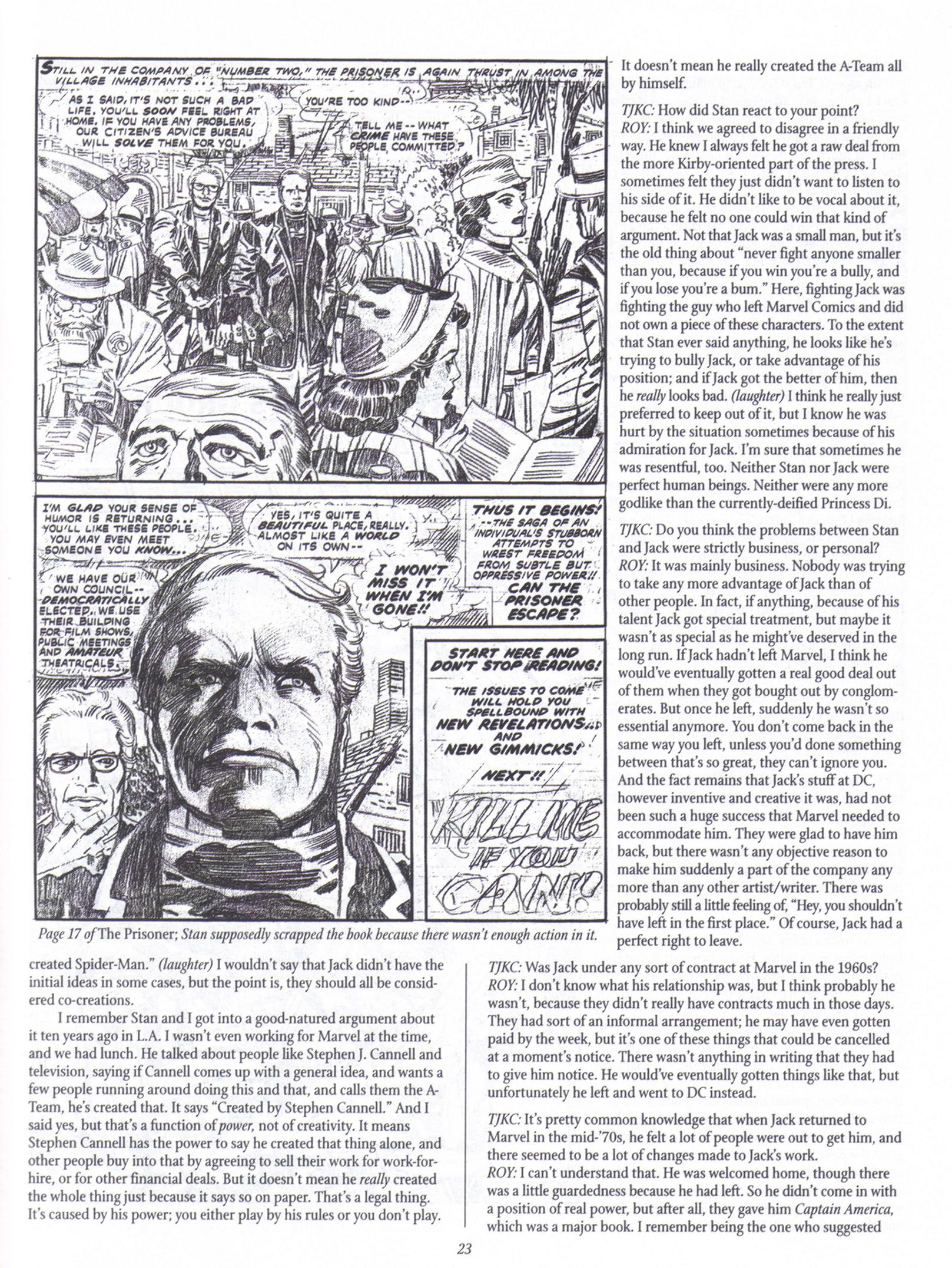 Read online The Jack Kirby Collector comic -  Issue #18 - 23