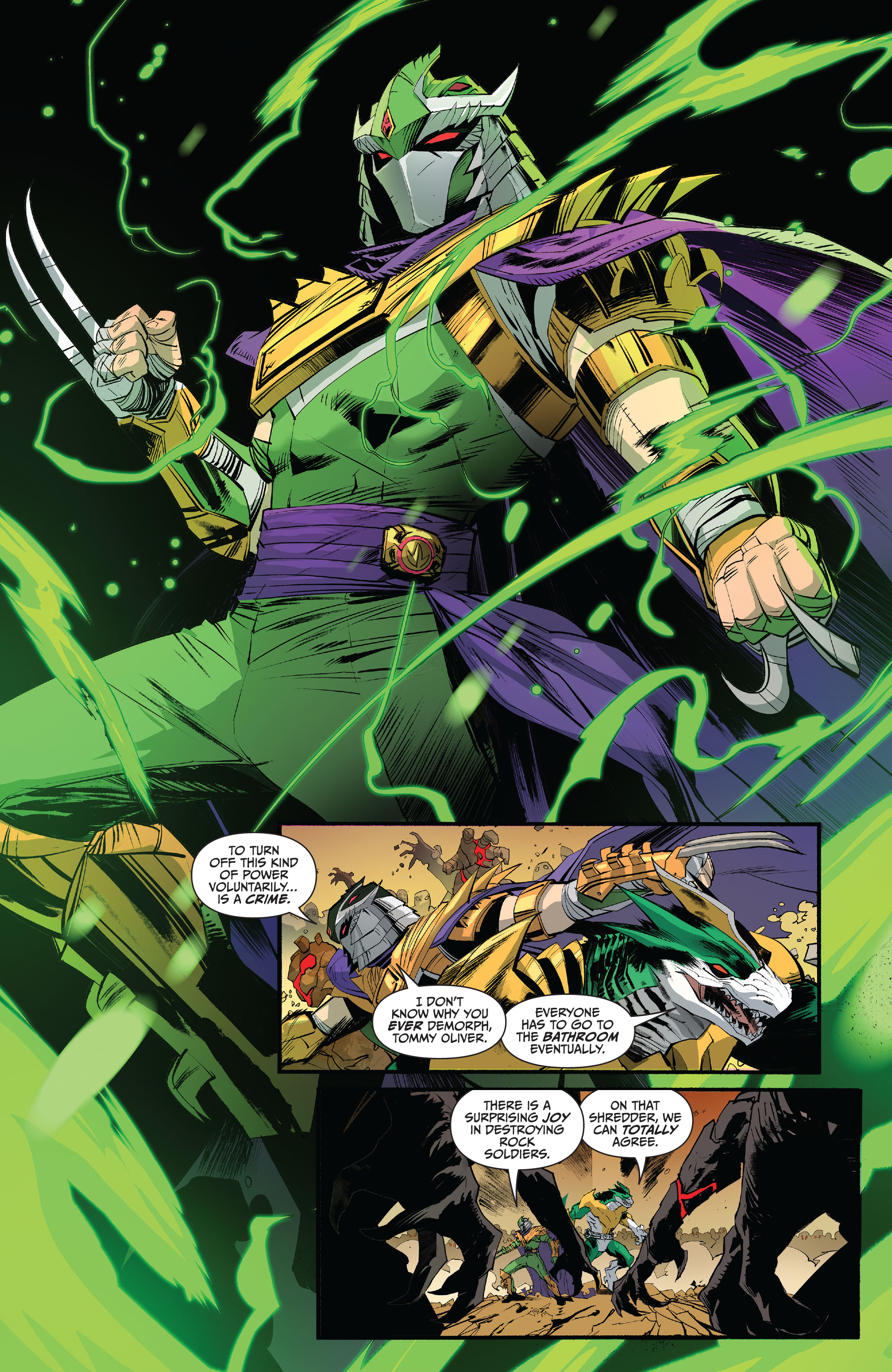 Read online Mighty Morphin Power Rangers/ Teenage Mutant Ninja Turtles II comic -  Issue #5 - 6