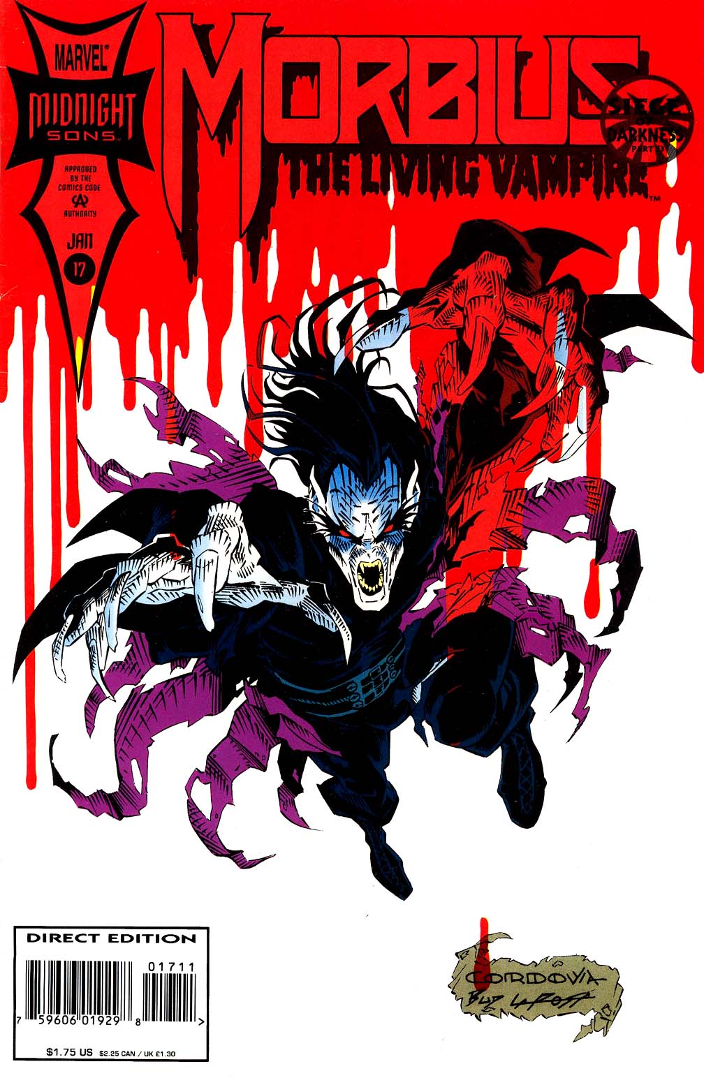 Read online Morbius: The Living Vampire (1992) comic -  Issue #17 - 1