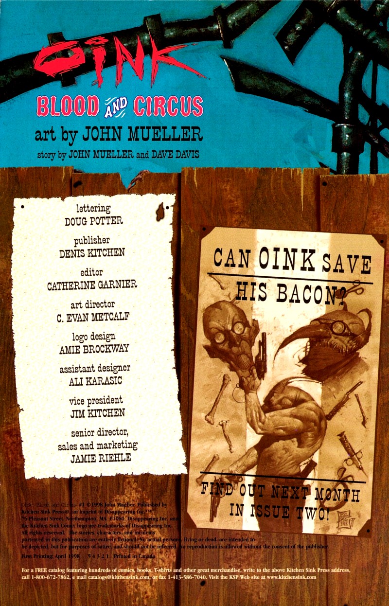 Read online Oink: Blood & Circus comic -  Issue #1 - 26