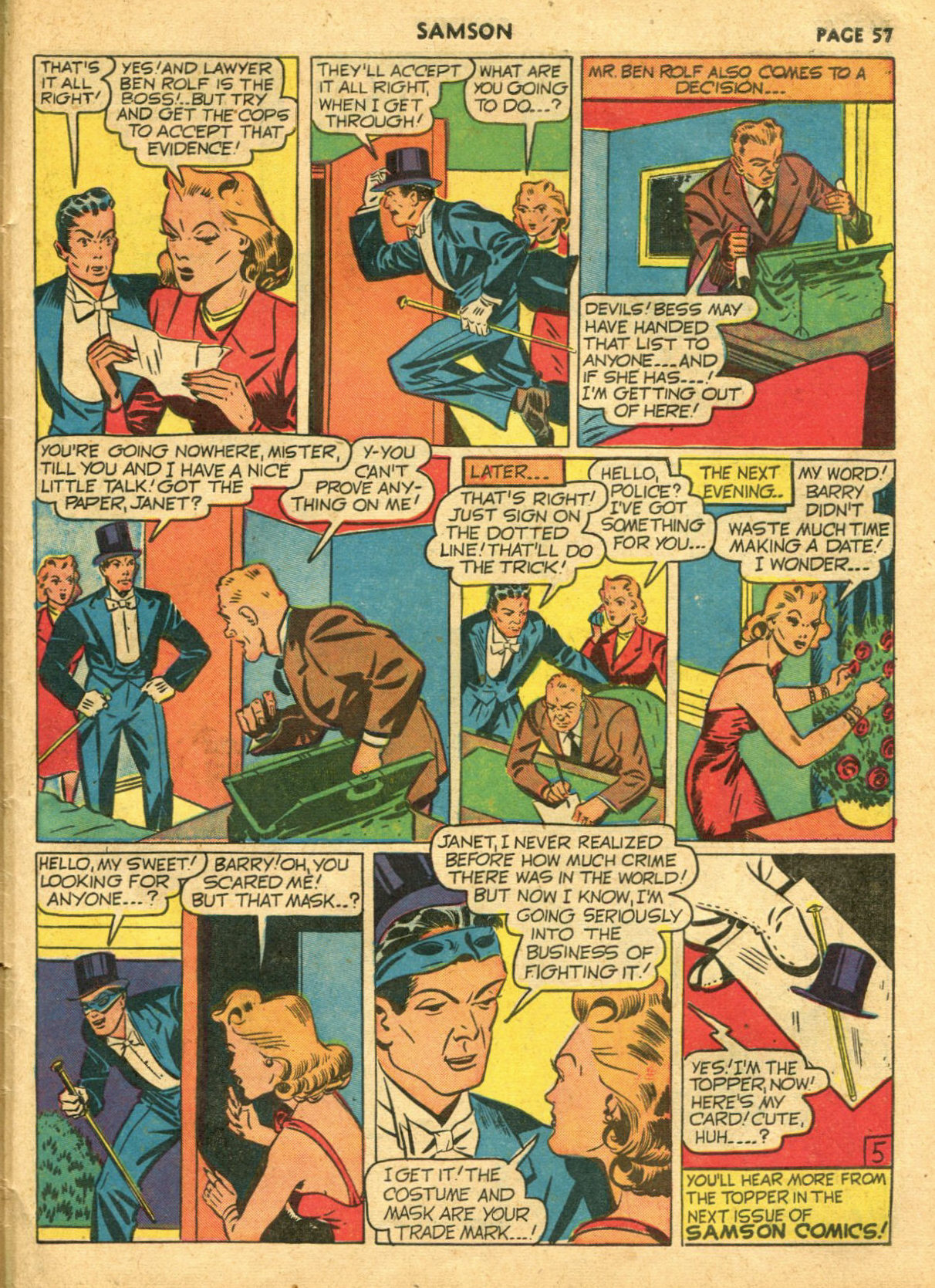 Read online Samson (1940) comic -  Issue #6 - 59