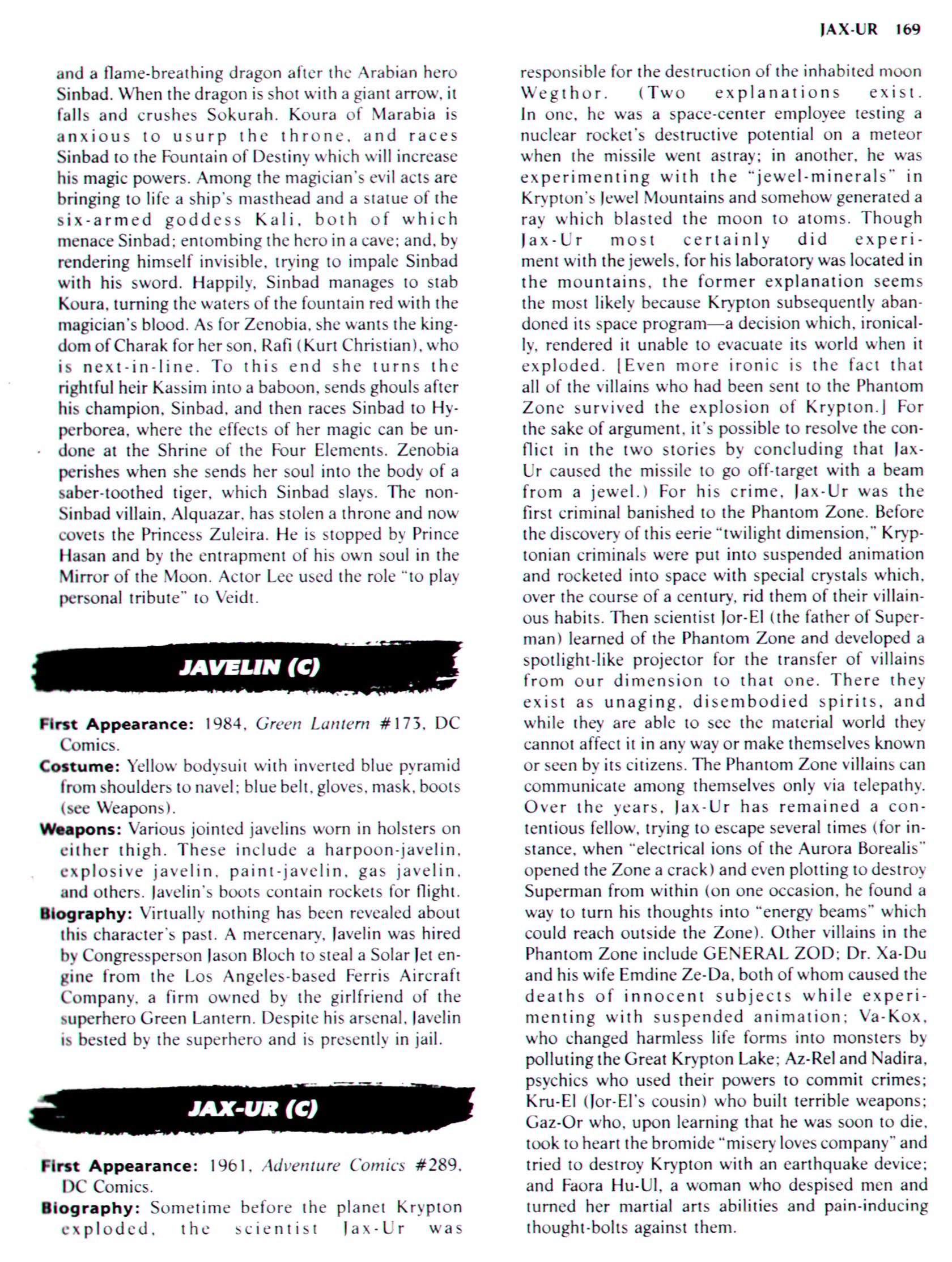 Read online The Encyclopedia of Super Villains comic -  Issue # TPB (Part 1) - 195