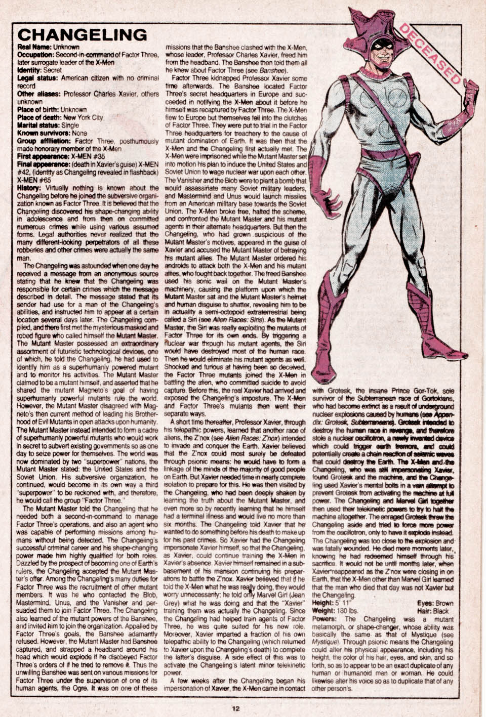 Read online The Official Handbook of the Marvel Universe comic -  Issue #13 - 13