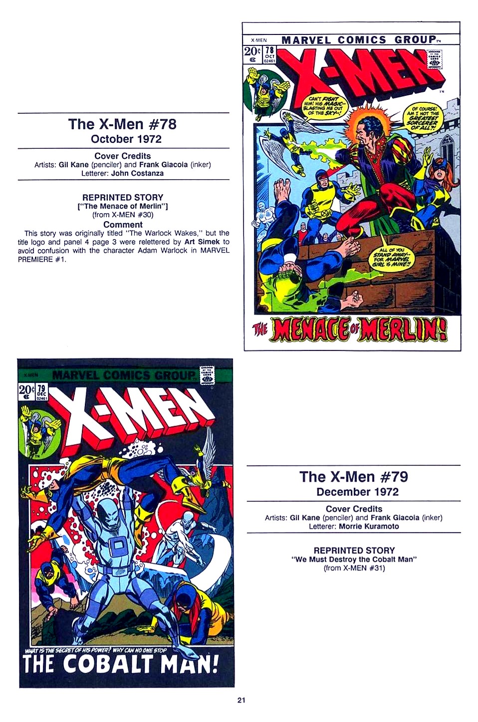 Read online The Official Marvel Index To The X-Men comic -  Issue #4 - 23
