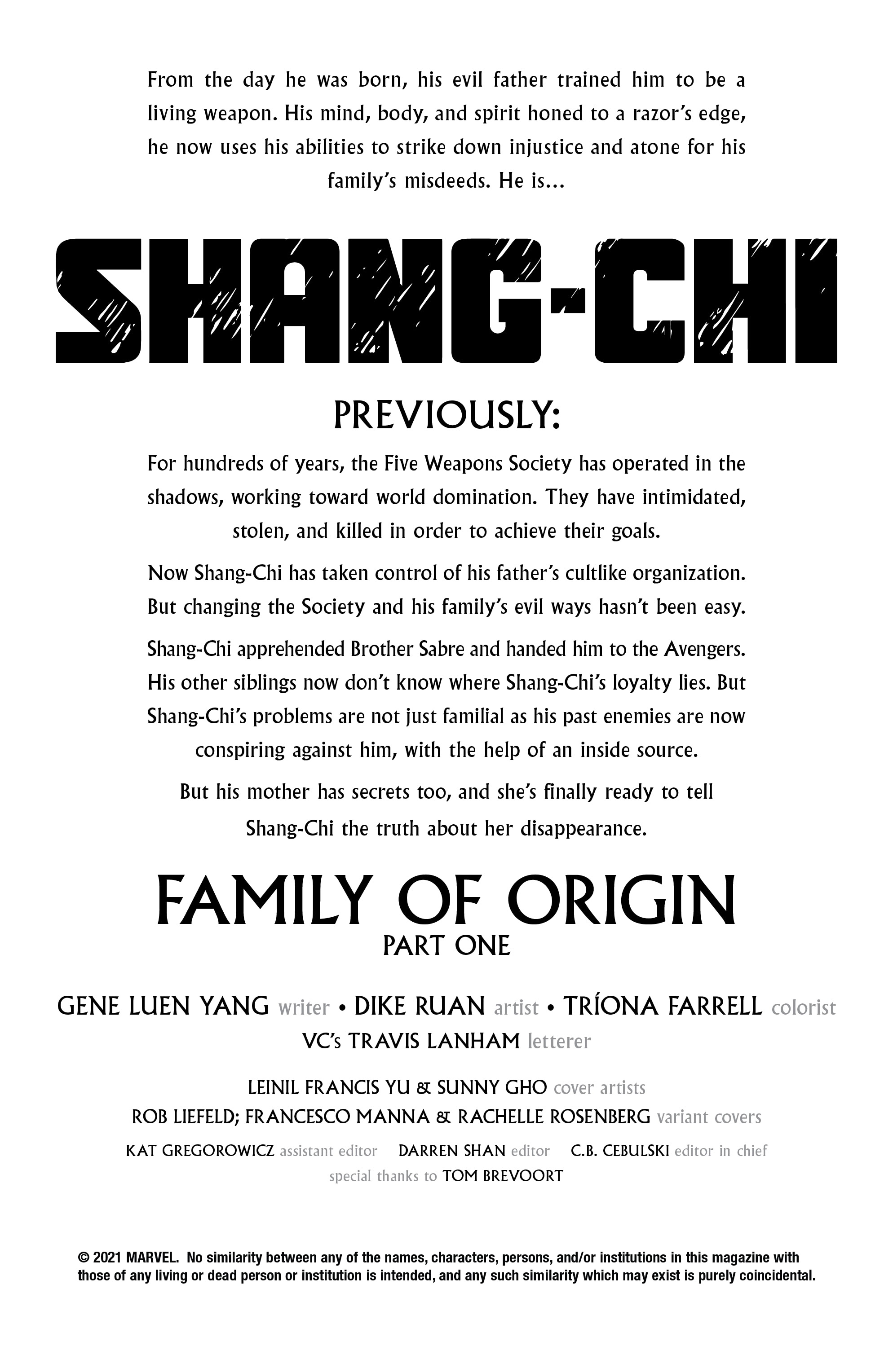 Read online Shang-Chi (2021) comic -  Issue #7 - 2