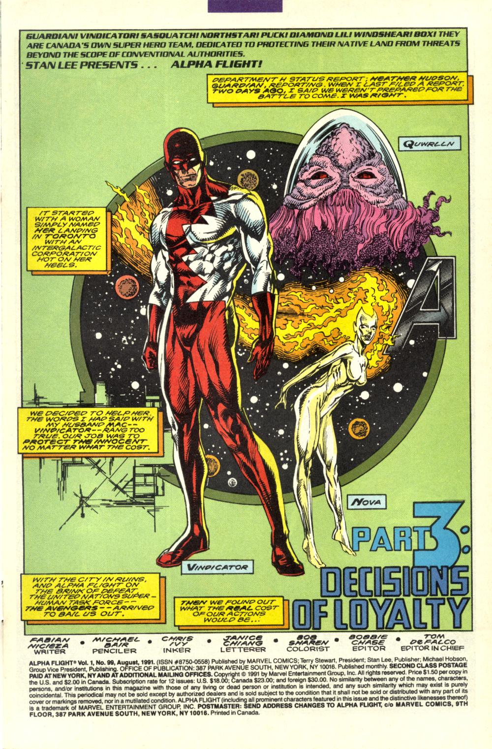 Read online Alpha Flight (1983) comic -  Issue #99 - 2