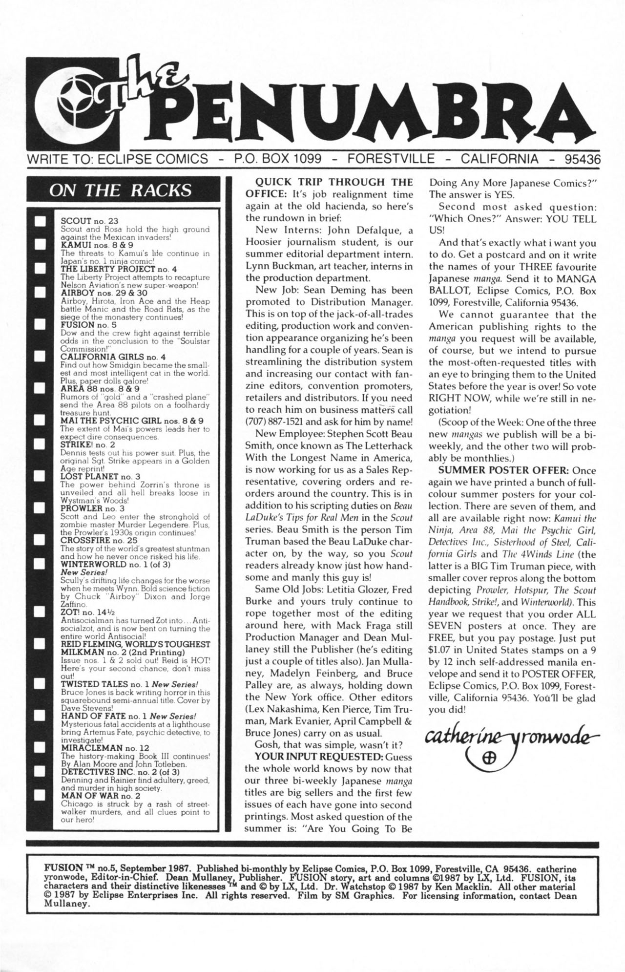 Read online Fusion (1987) comic -  Issue #5 - 2
