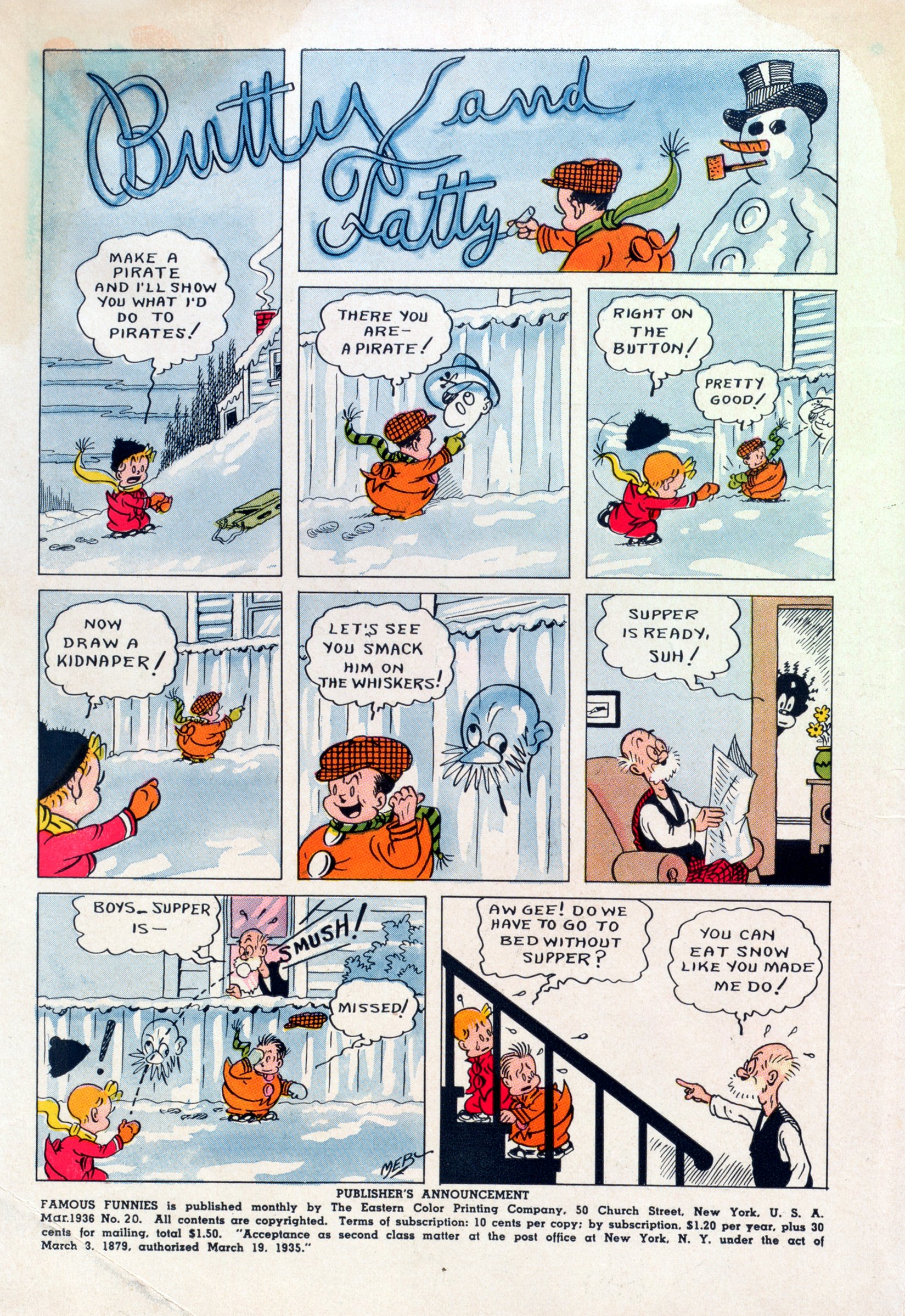 Read online Famous Funnies comic -  Issue #20 - 2