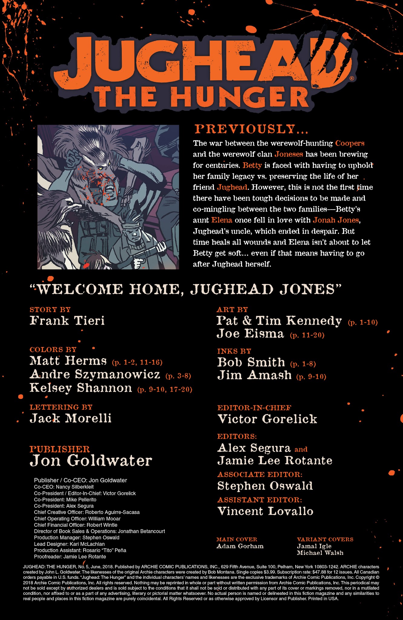 Read online Jughead The Hunger comic -  Issue #5 - 2
