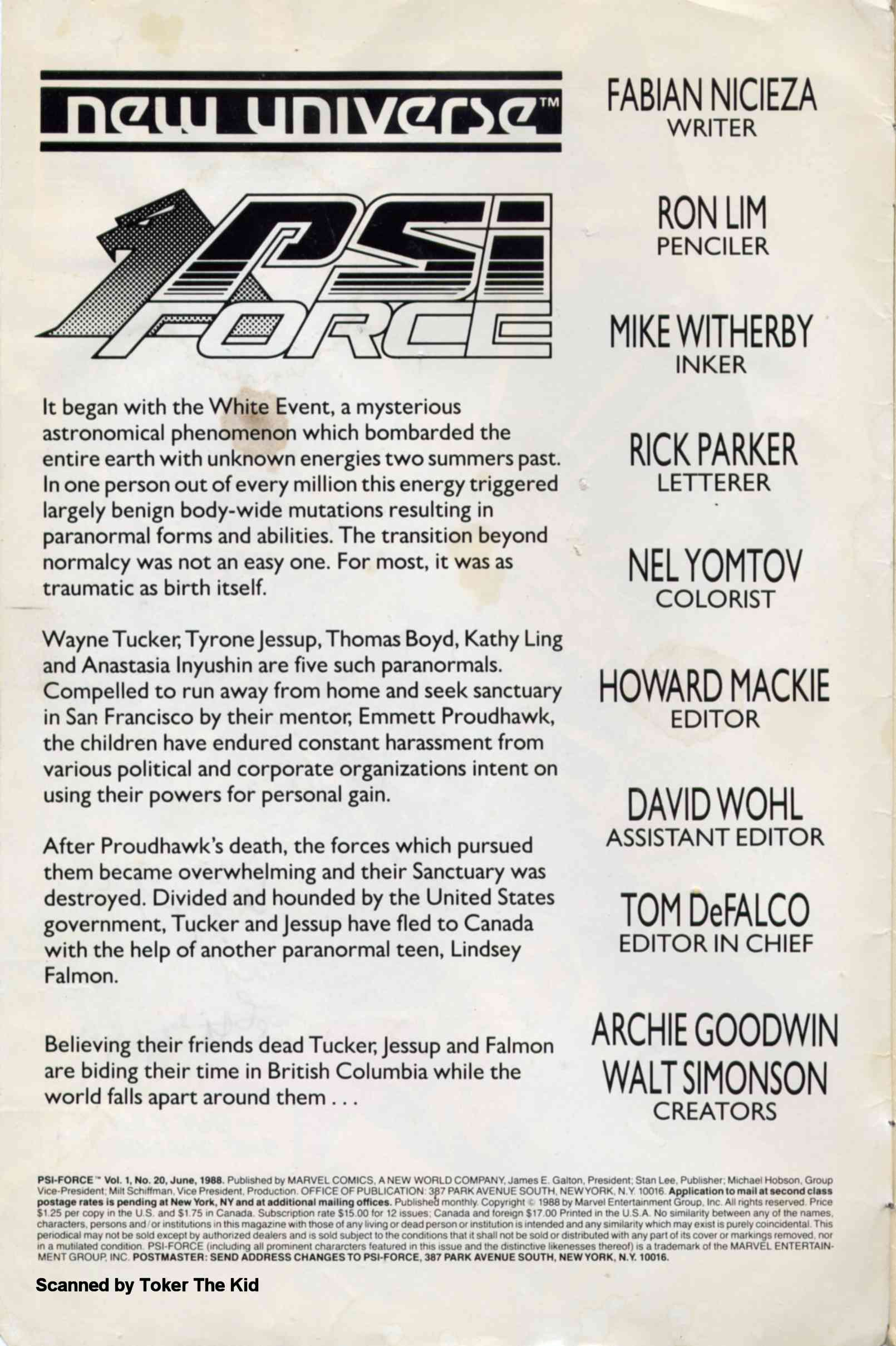 Read online Psi-Force comic -  Issue #20 - 2