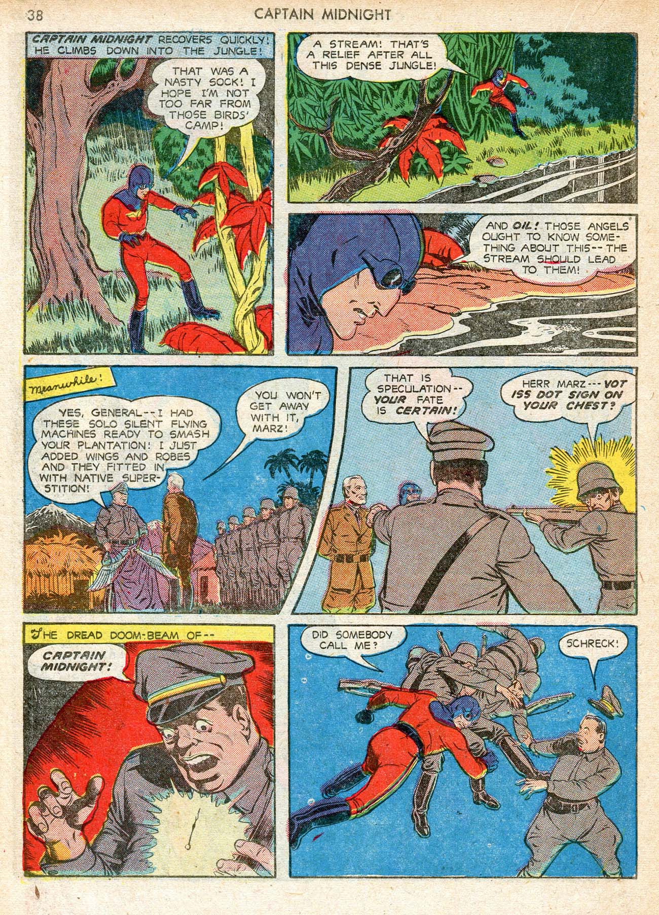 Read online Captain Midnight (1942) comic -  Issue #12 - 38