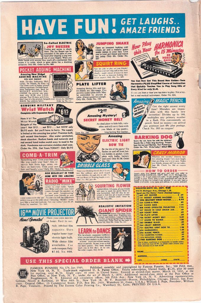 Read online Famous Funnies comic -  Issue #174 - 2
