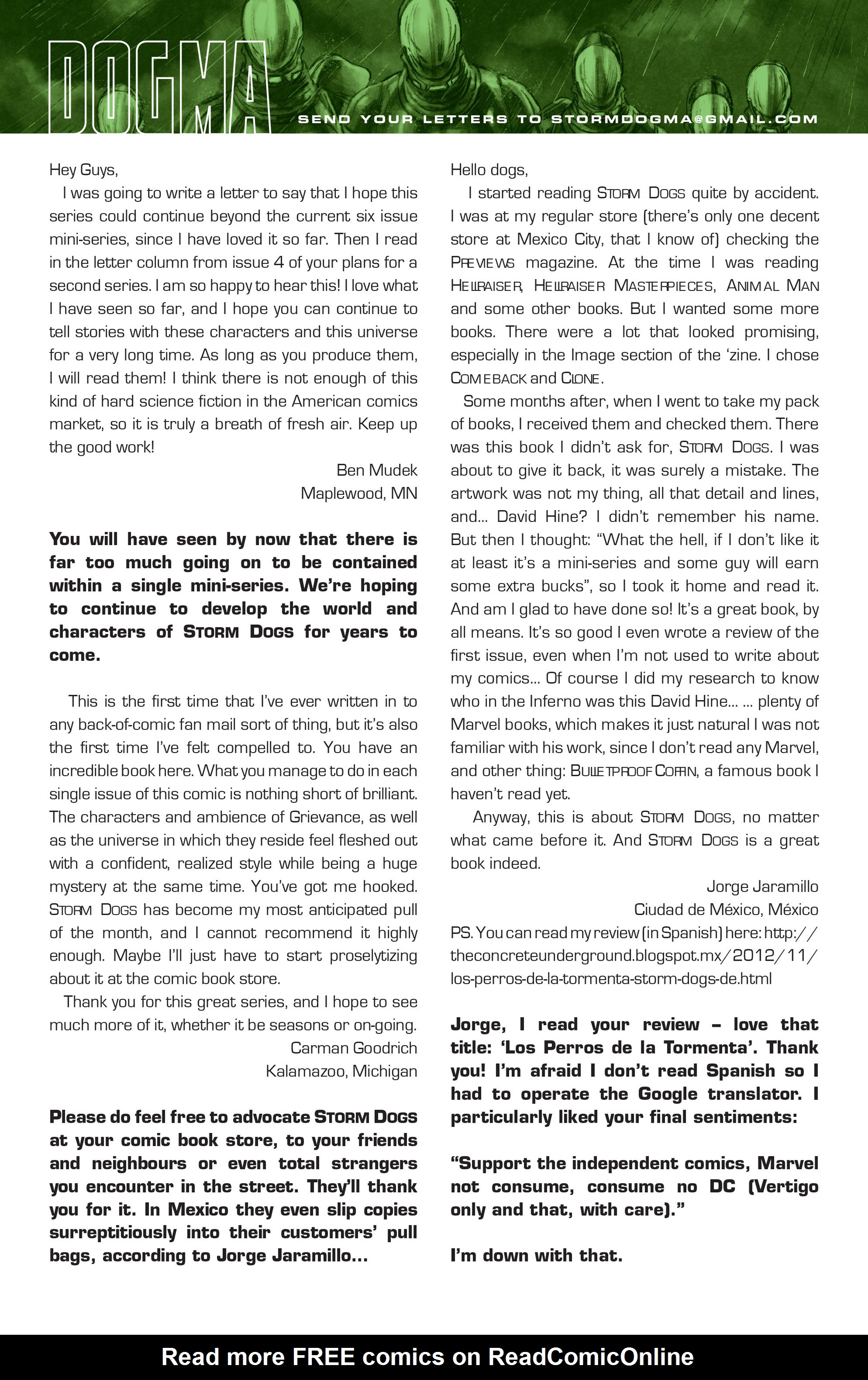 Read online Storm Dogs comic -  Issue #5 - 29