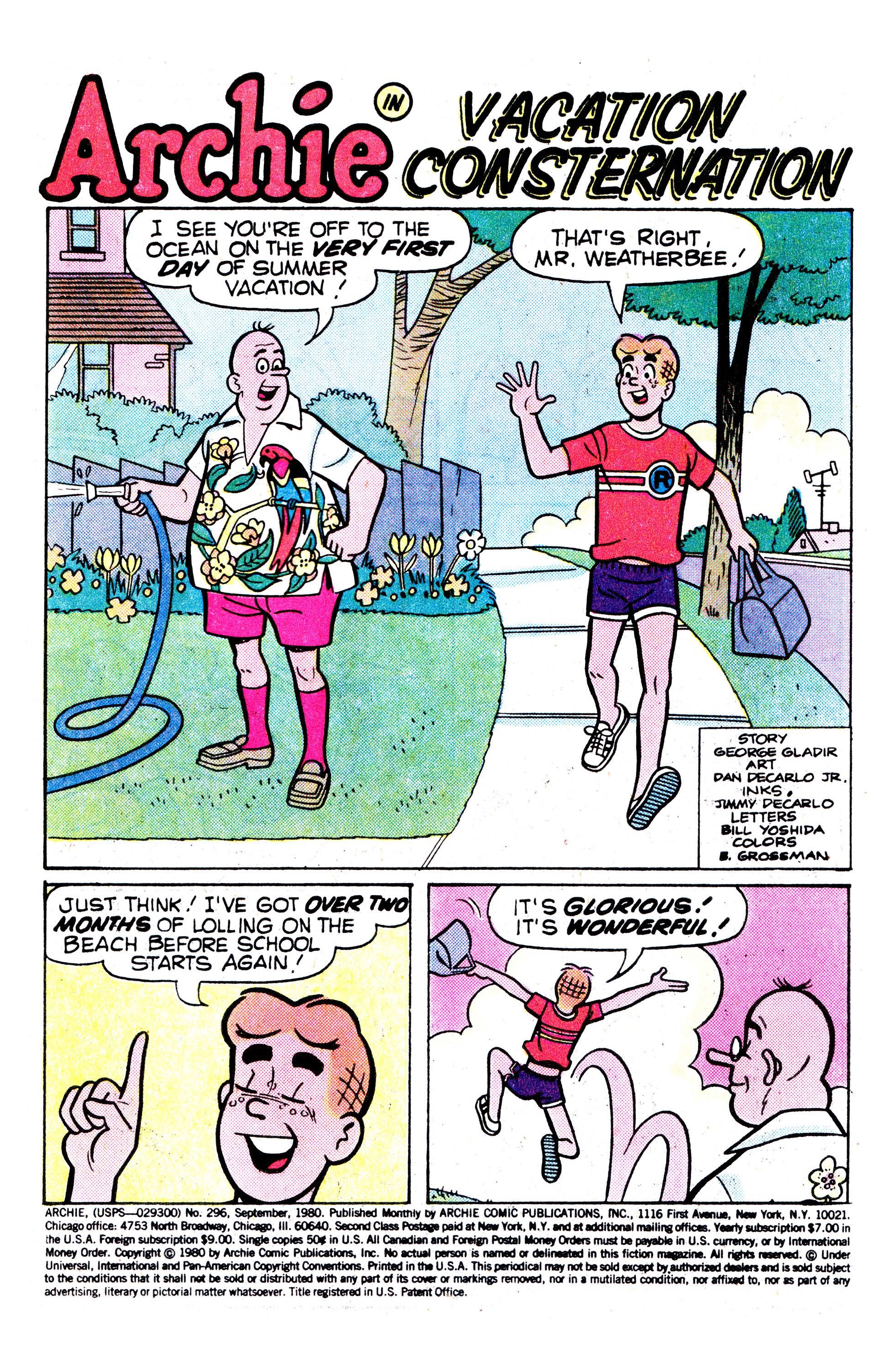 Read online Archie (1960) comic -  Issue #296 - 2