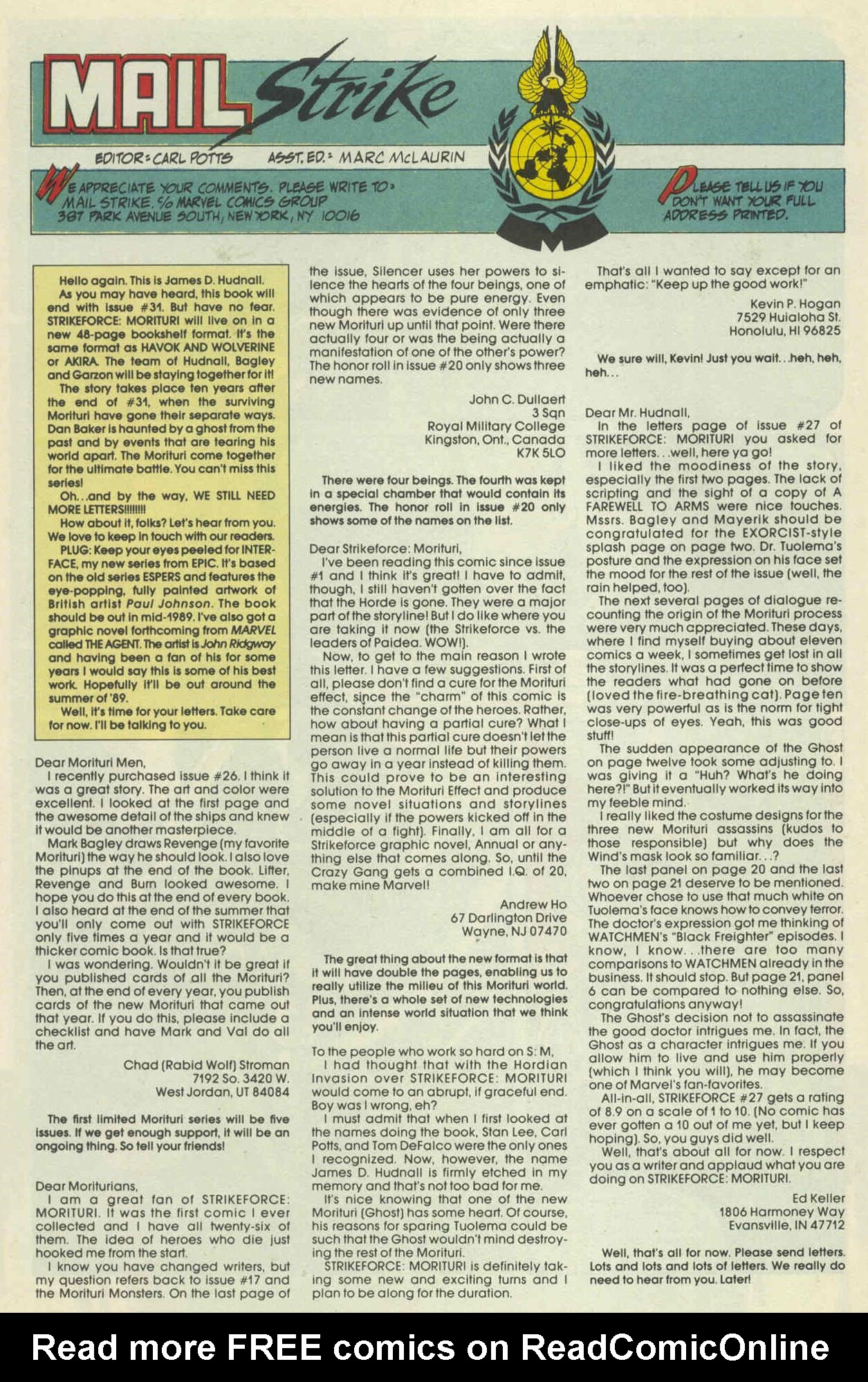 Read online Strikeforce: Morituri comic -  Issue #30 - 27