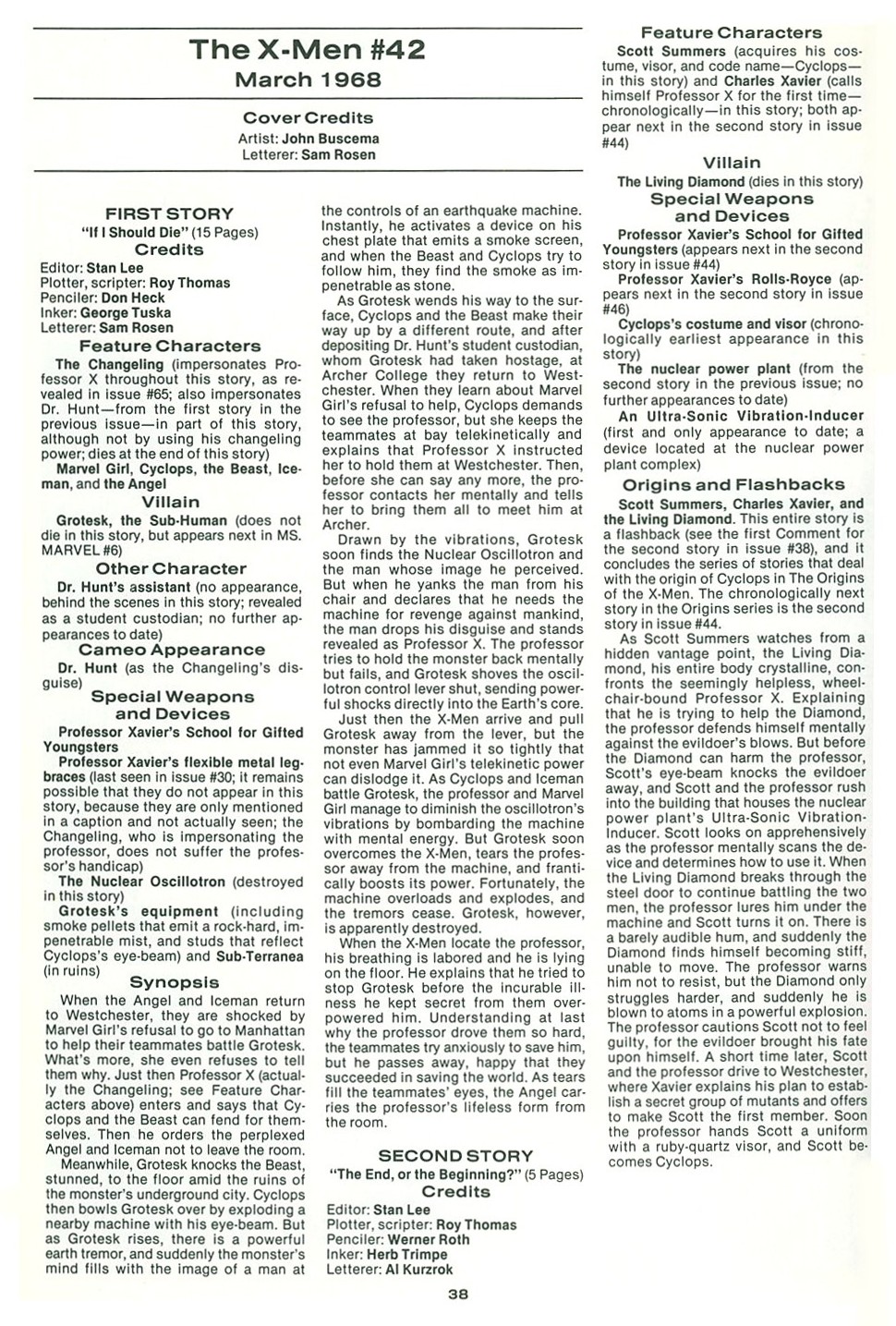 Read online The Official Marvel Index To The X-Men comic -  Issue #2 - 40