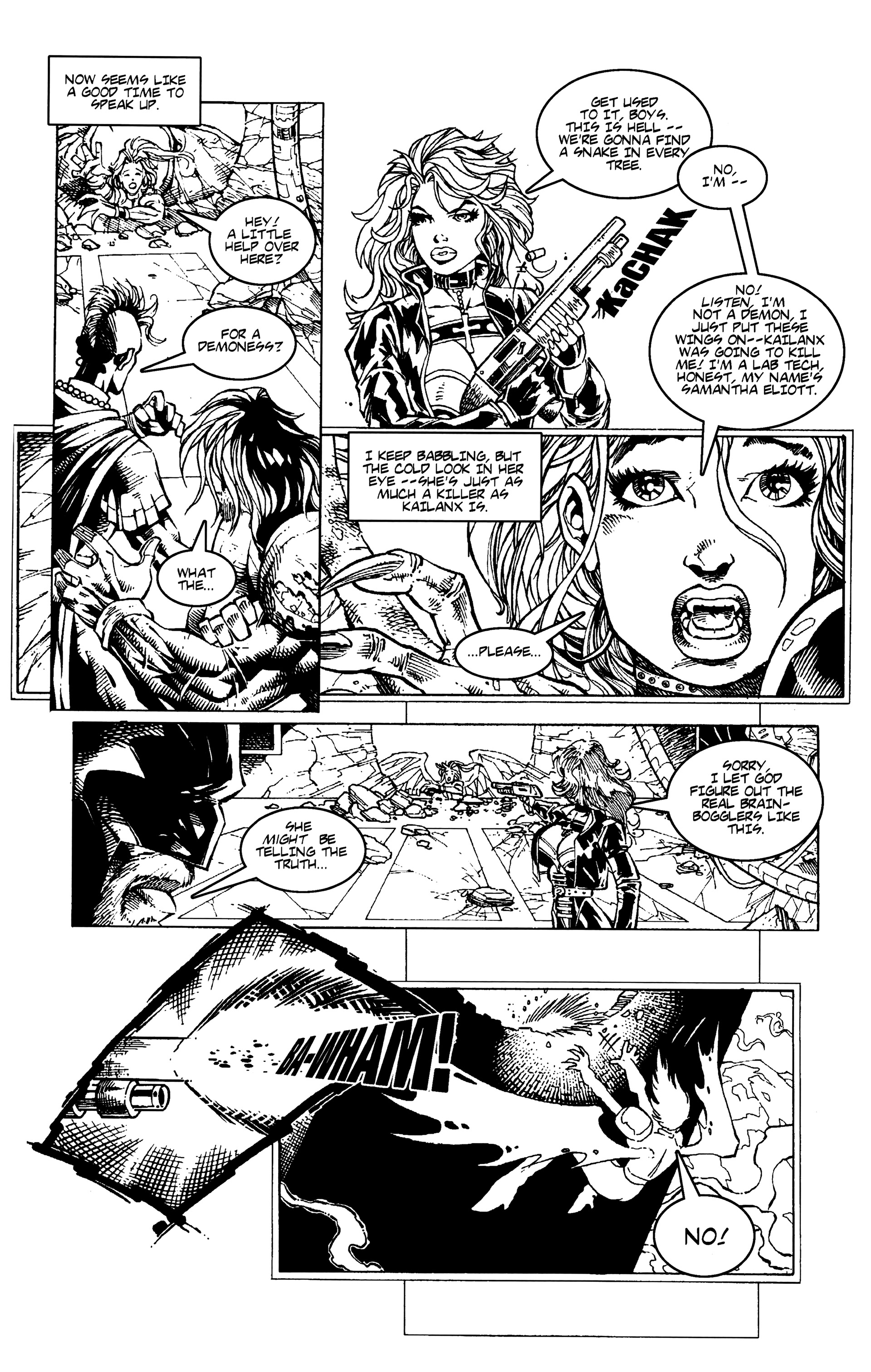 Read online Warrior Nun: Black & White comic -  Issue #10 - 18