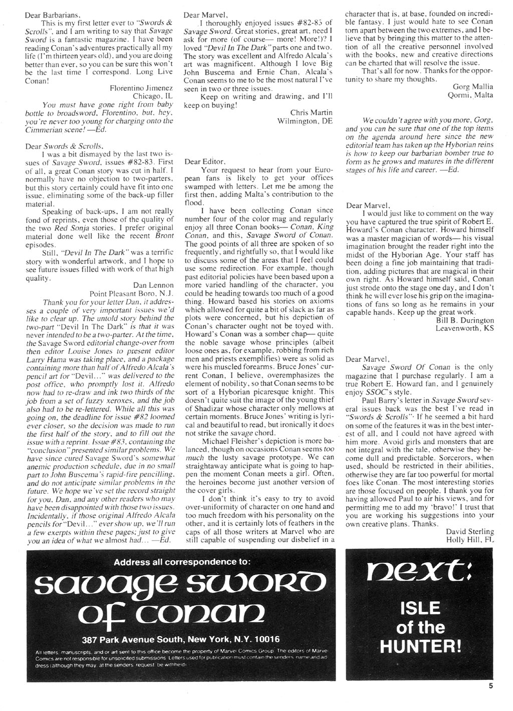 Read online The Savage Sword Of Conan comic -  Issue #87 - 5