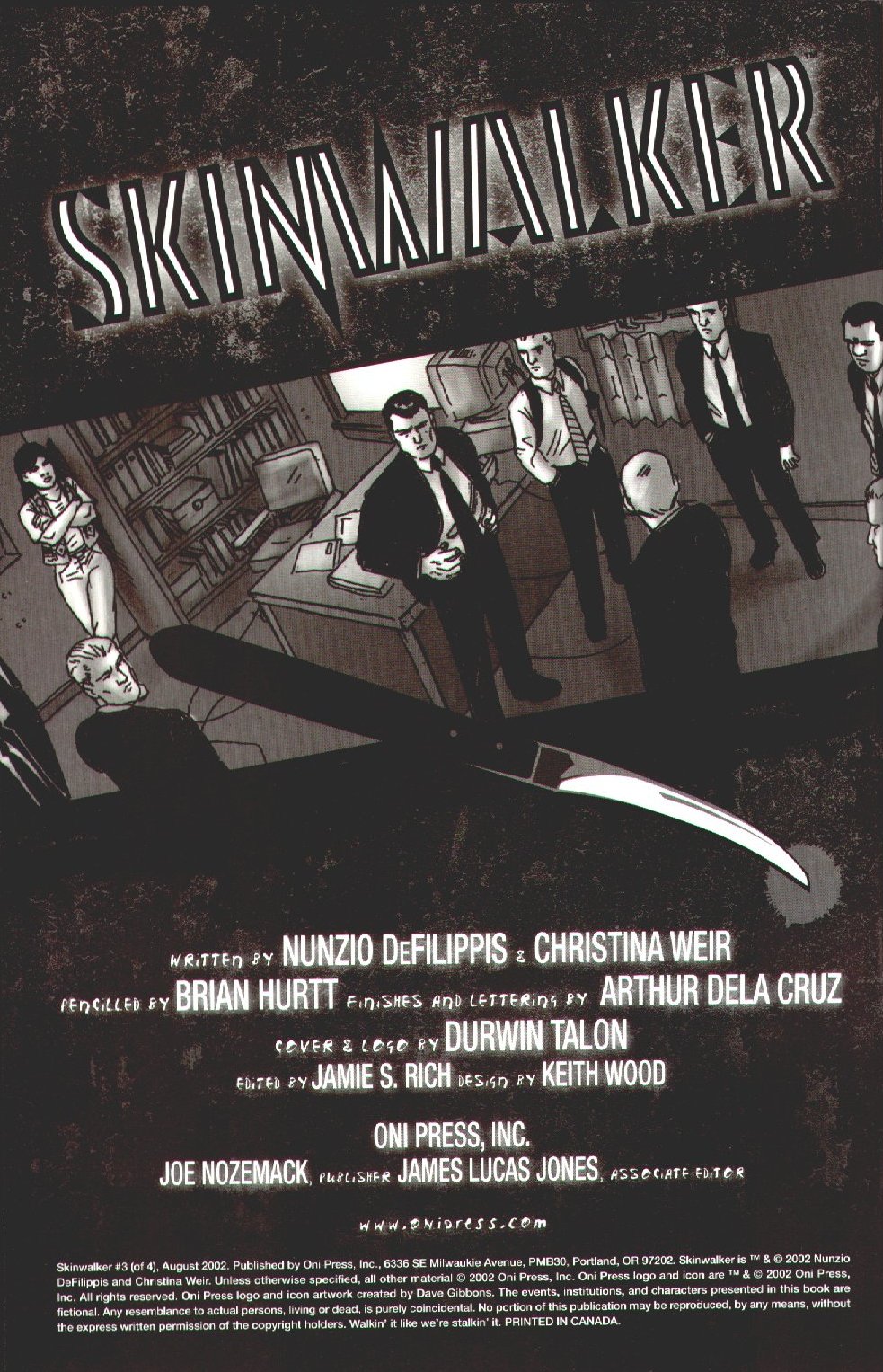 Read online Skinwalker comic -  Issue #3 - 2