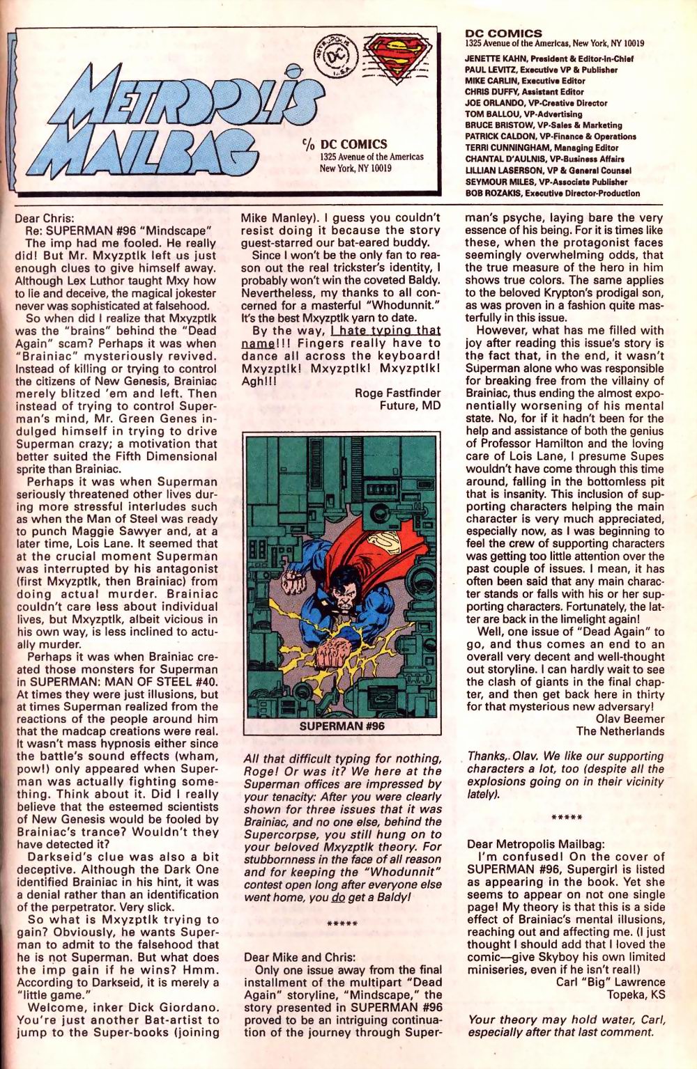 Read online Superman (1987) comic -  Issue #100 - 57
