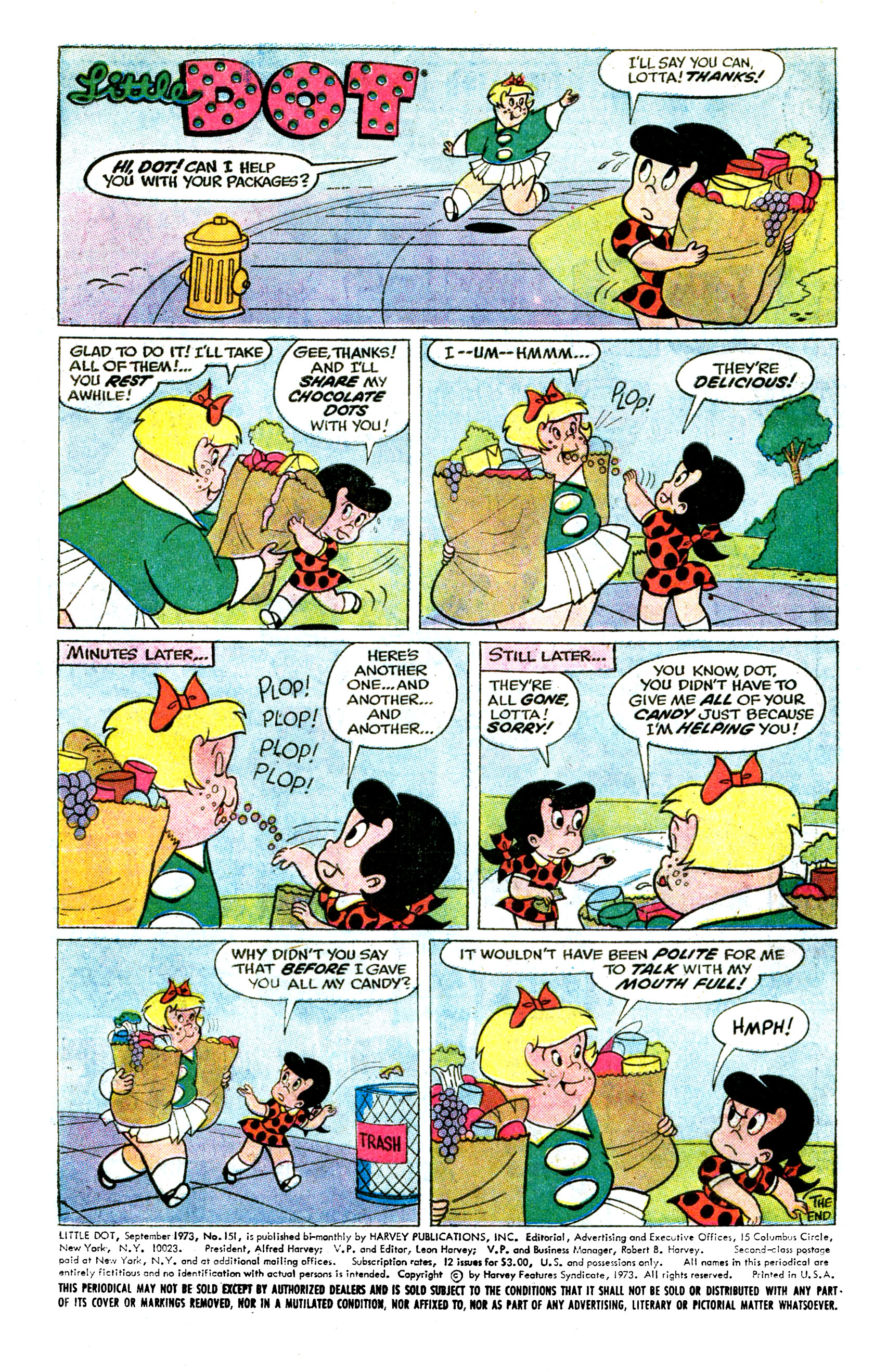 Read online Little Dot (1953) comic -  Issue #151 - 3