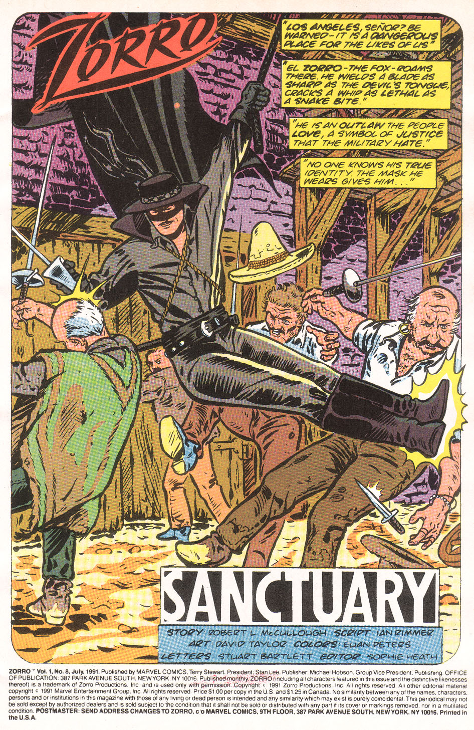 Read online Zorro (1990) comic -  Issue #8 - 3