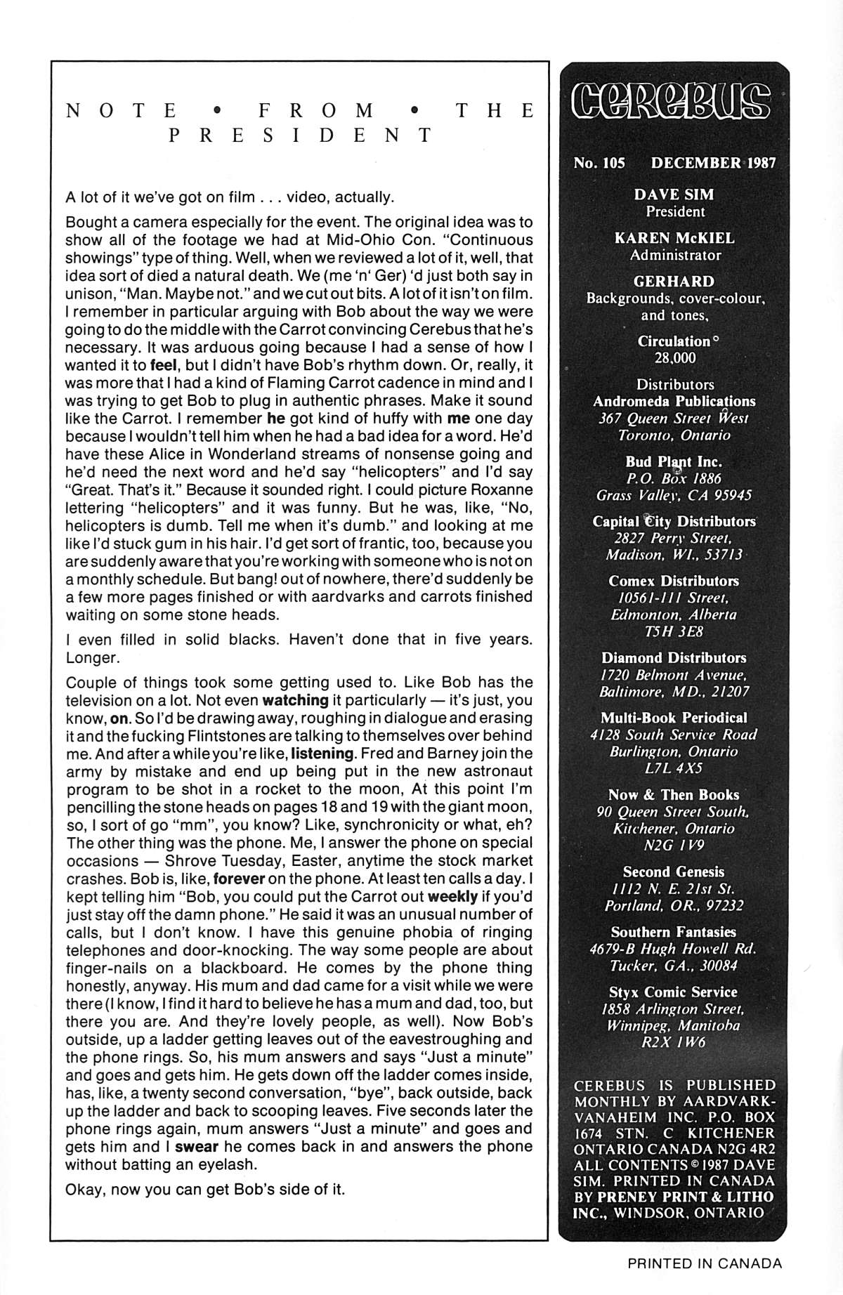 Cerebus Issue #105 #105 - English 2