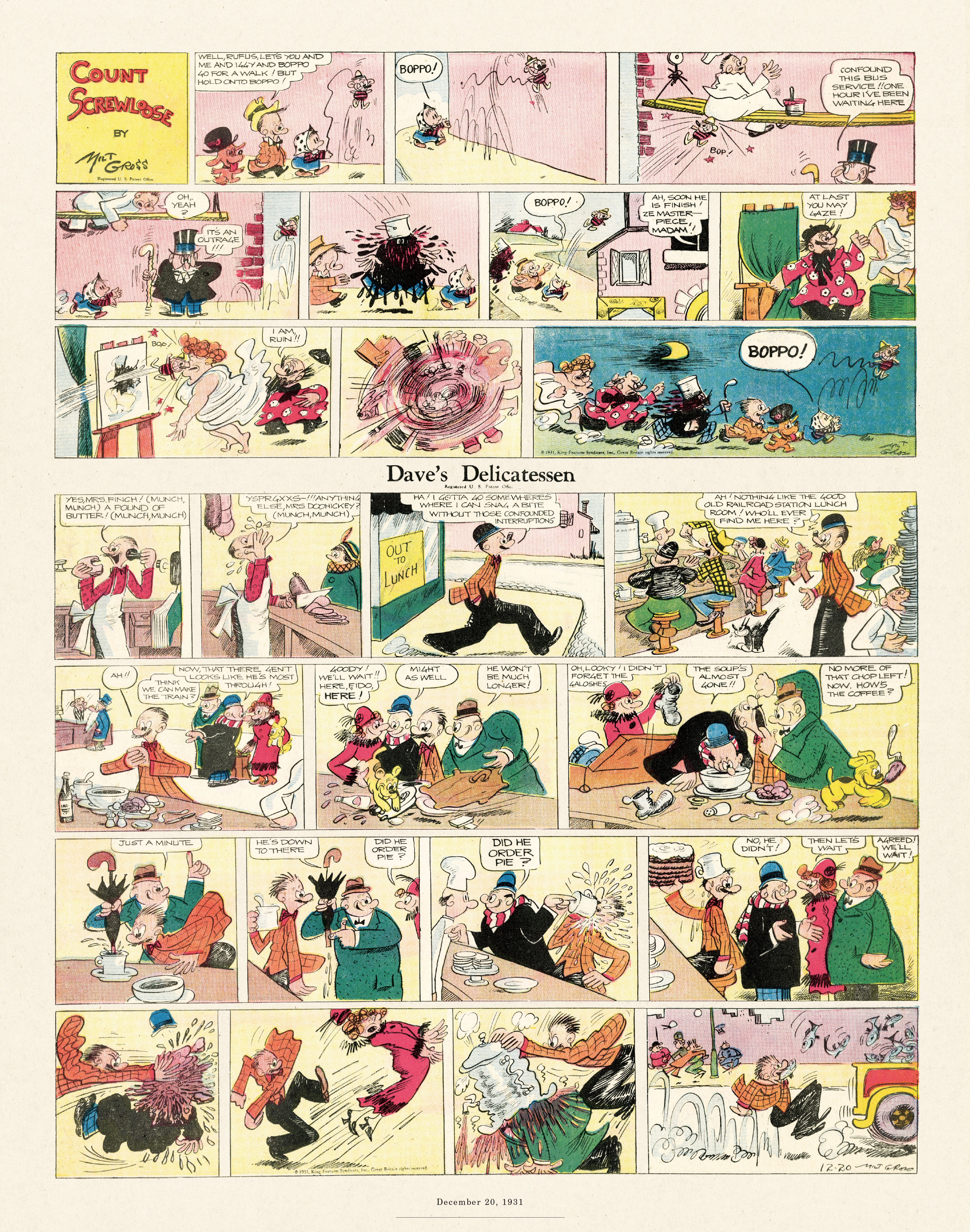 Read online Gross Exaggerations: The Meshuga Comic Strips of Milt Gross comic -  Issue # TPB - 104