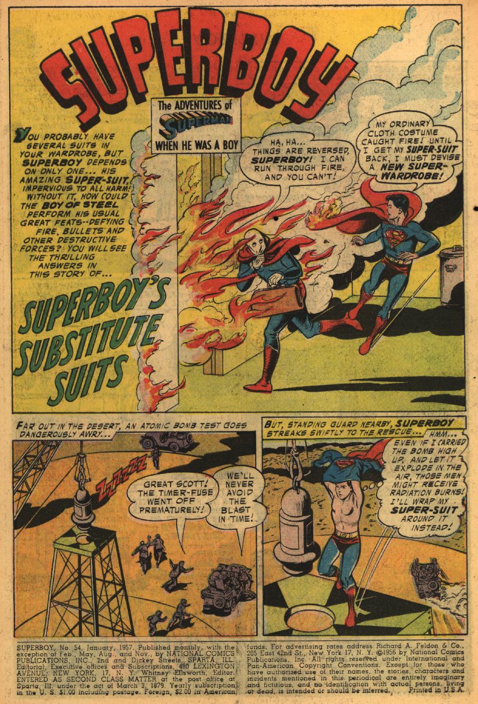Read online Superboy (1949) comic -  Issue #54 - 2